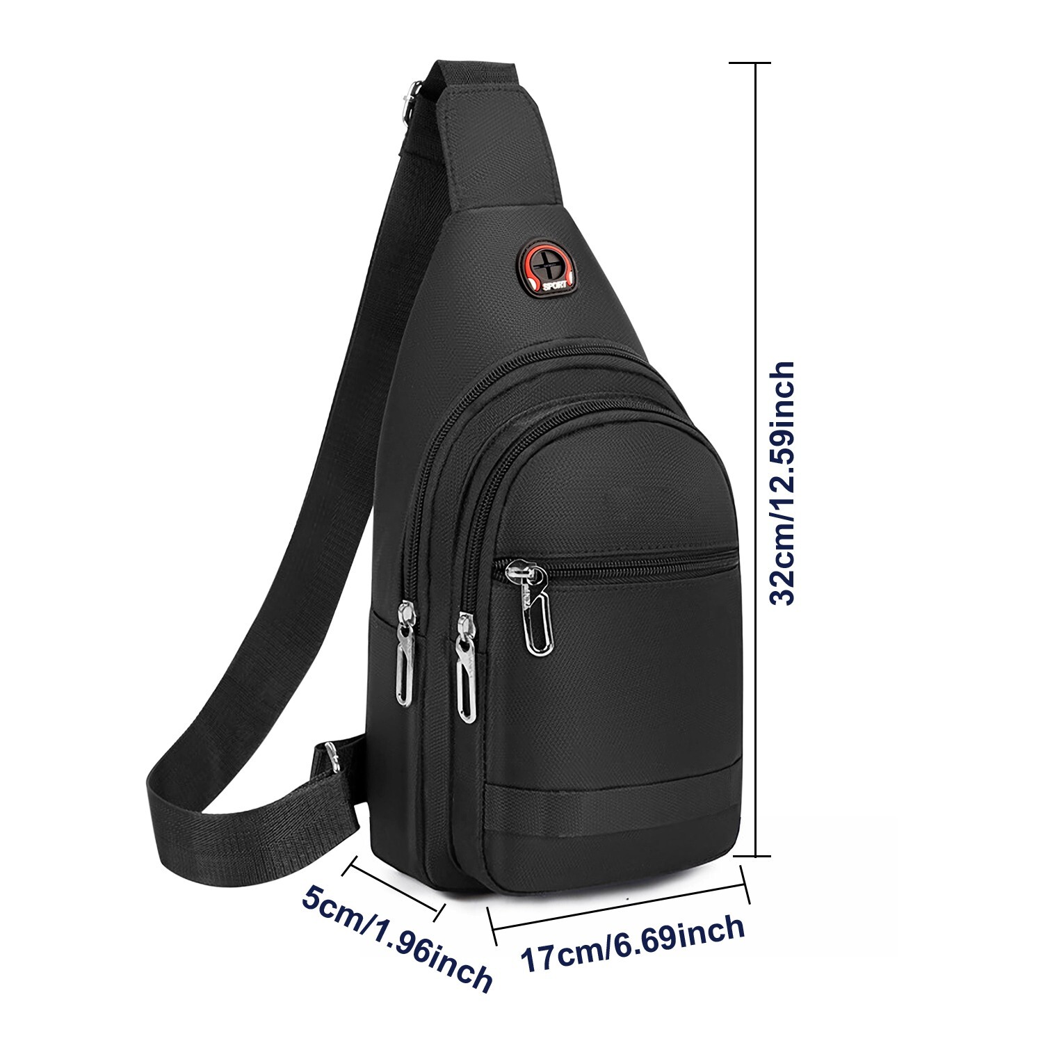 Men’s Backpack Causal Sling Bag Chest Shoulder Fanny Pack Crossbody Sport Travel