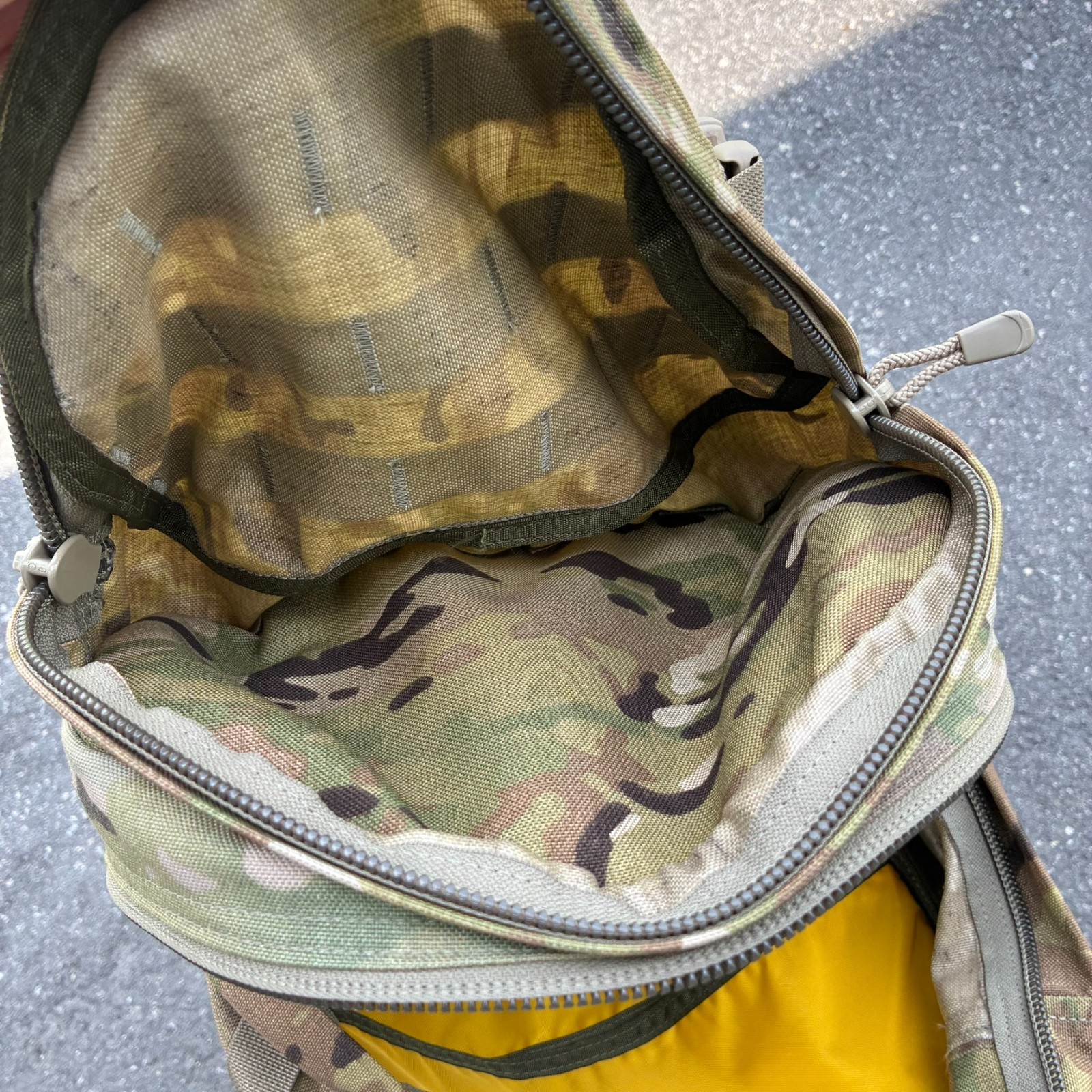 Spec-Ops Brand T.H.E. Pack Tactical Backpack Multicam OCP Yellow Lining USA