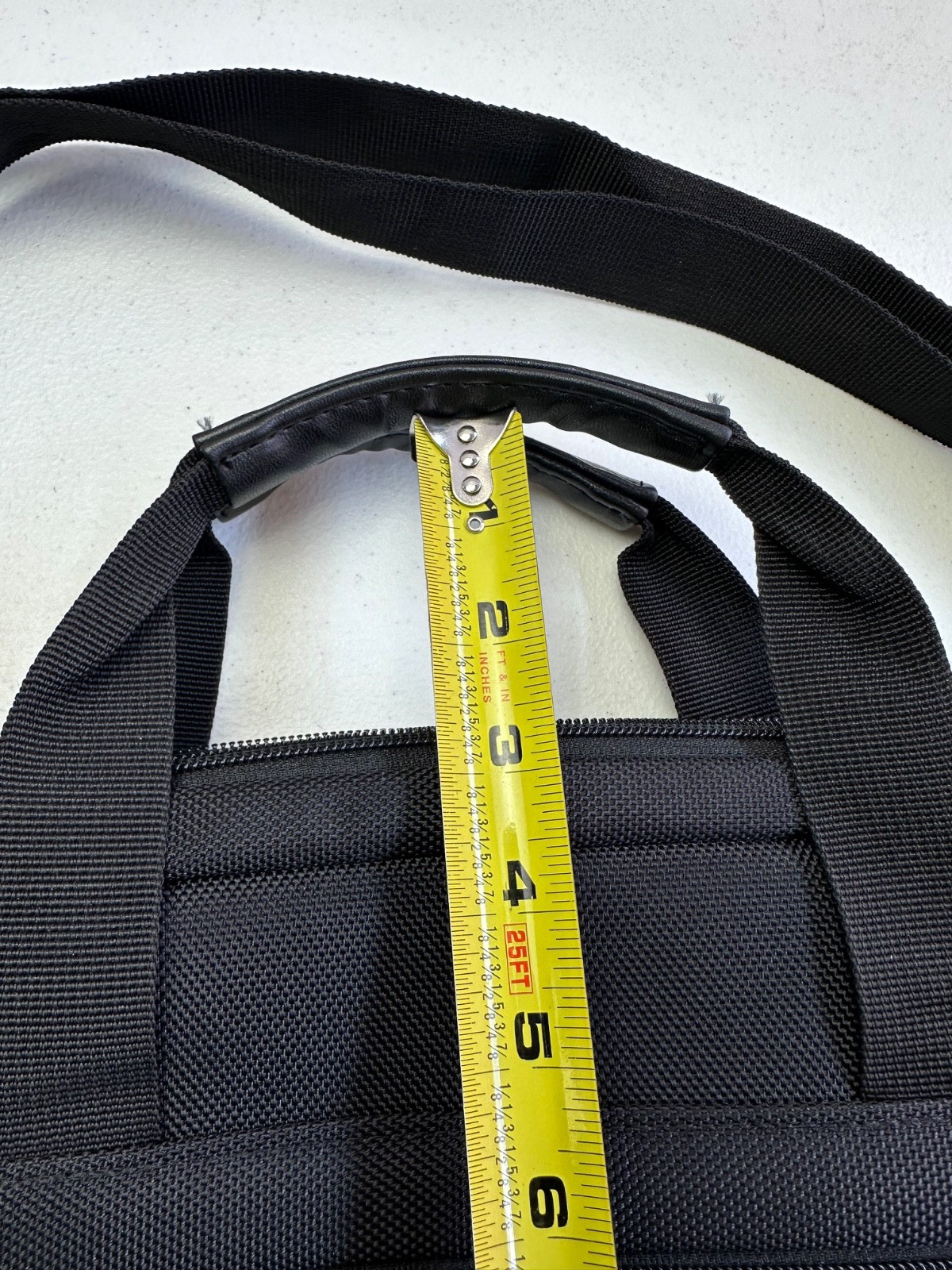 Samsonite Laptop Briefcase Black Nylon 2Way Shoulder Crossbody Work Bag Unisex