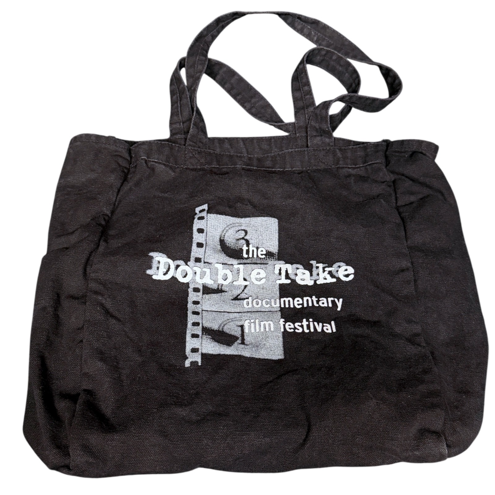 Vintage HBO The Double Take Documentary Film Festival Promo Black Tote Bag