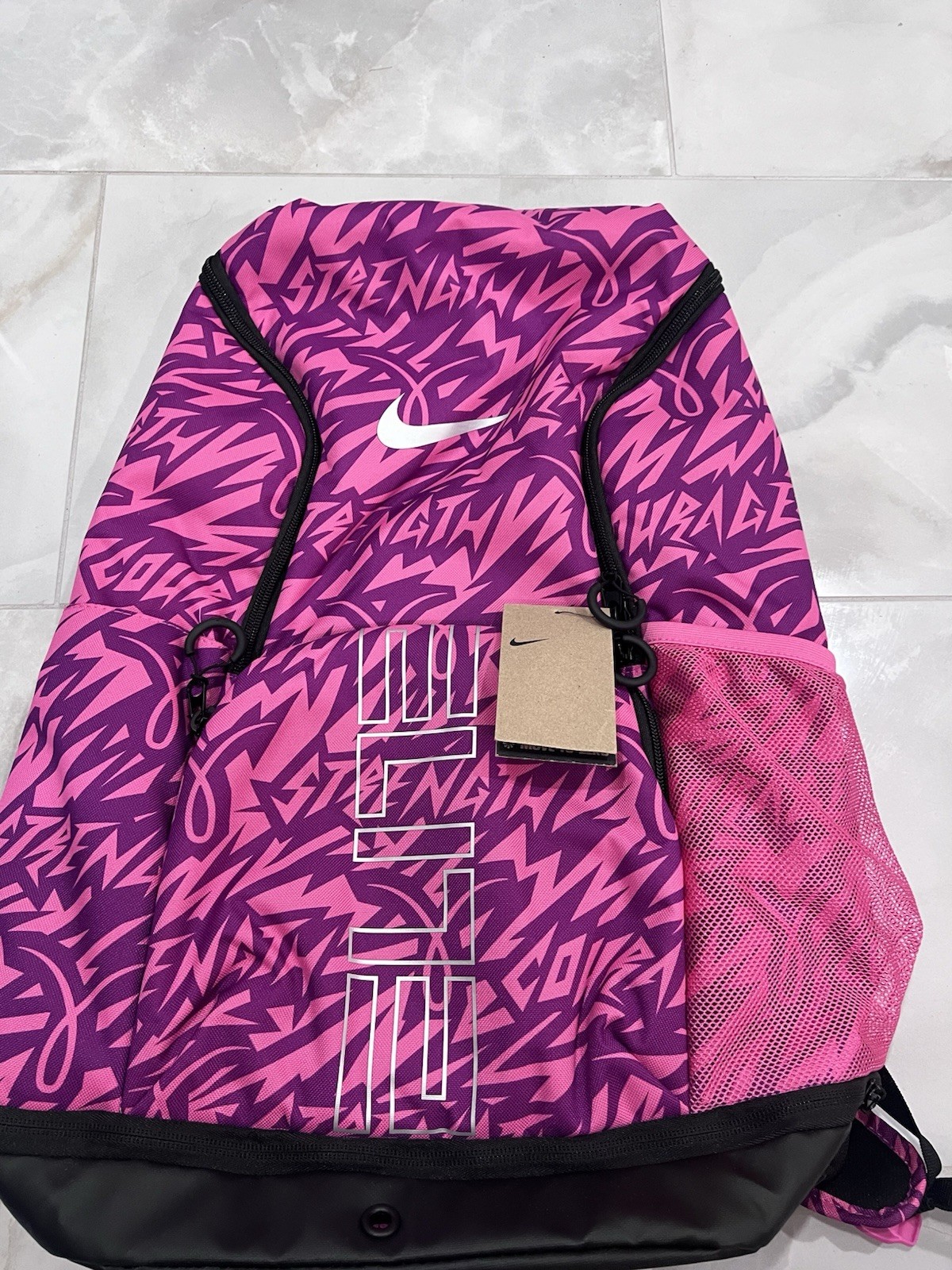 Nike Varsity Elite Backpack “Kay Yow”🔥New Black/Pink Bookbag Large School Bag