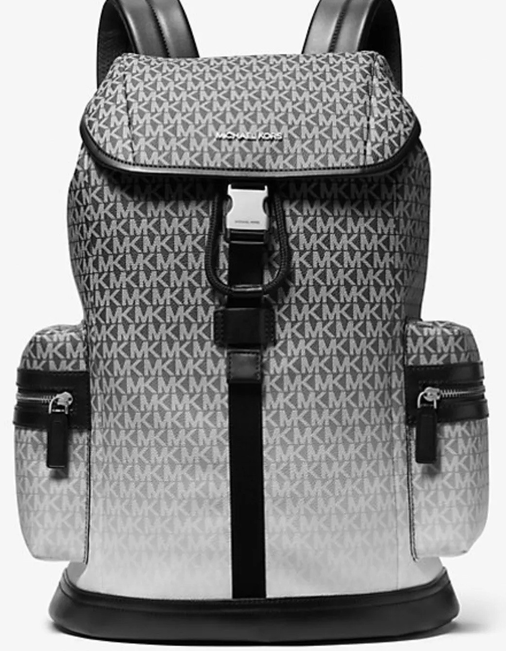 Michael Kors Cooper Ombré Logo Utility Commuter Backpack Black