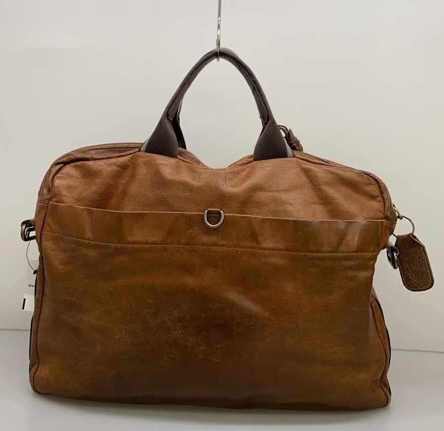 Hugo Boss Briefcase Brown Leather Men Business Handbag