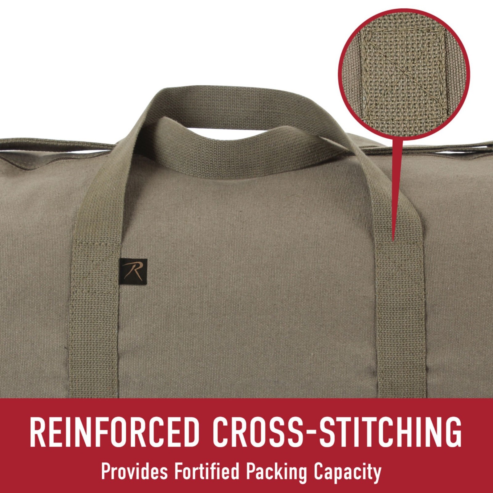 Rothco Canvas Duffle Bag, 24″ x 12″ Camo Army Gym Recreational Travel Shoulder