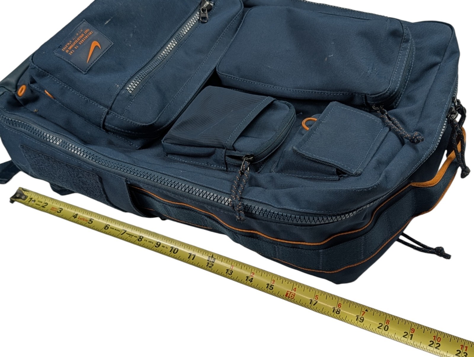 *READ* Nike Utility Elite 19″ Backpack Blue/Orange Rugged Bag Padded Air Straps