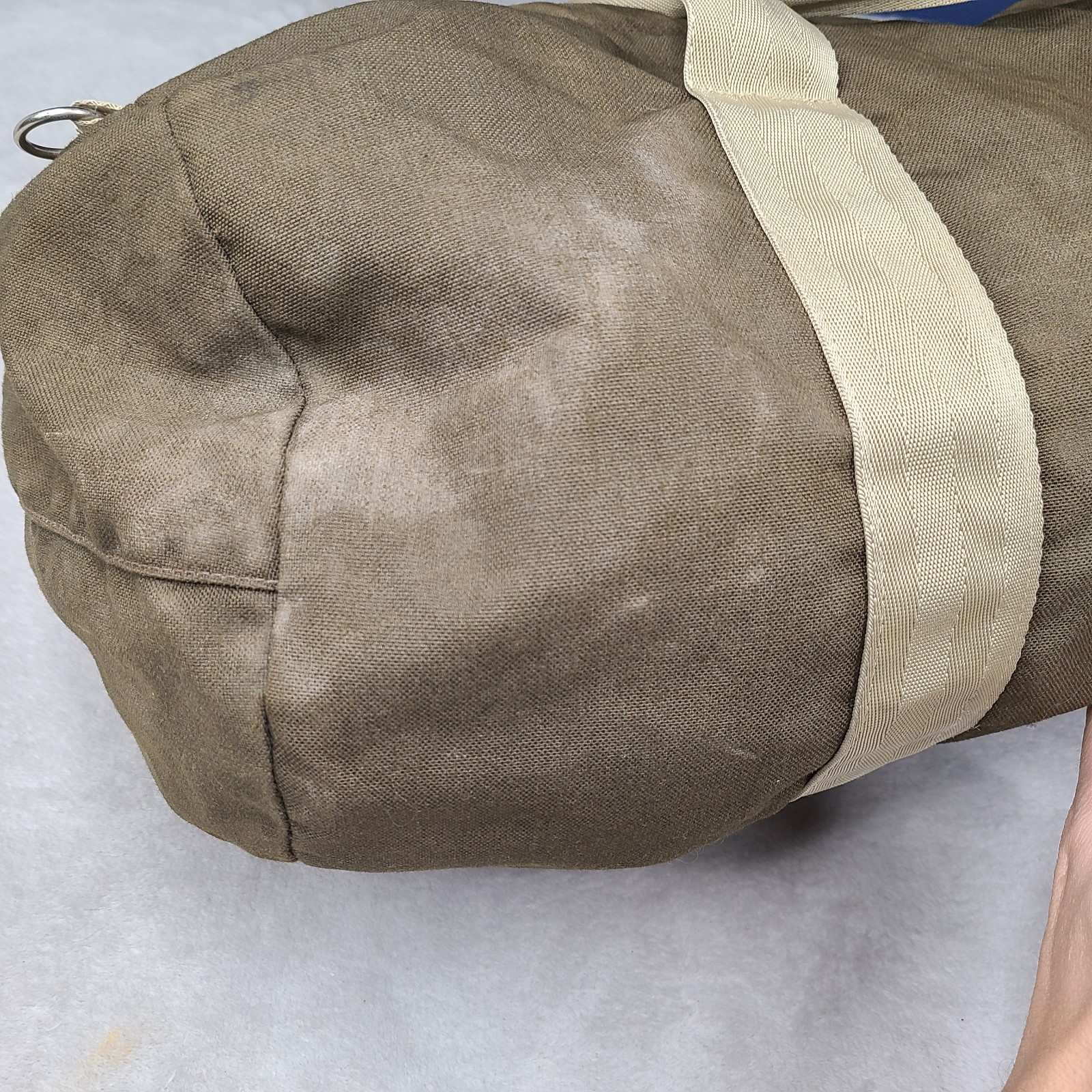 Vintage 80s BOYT Olive Canvas Duffel Lightweight Bag USA Iowa