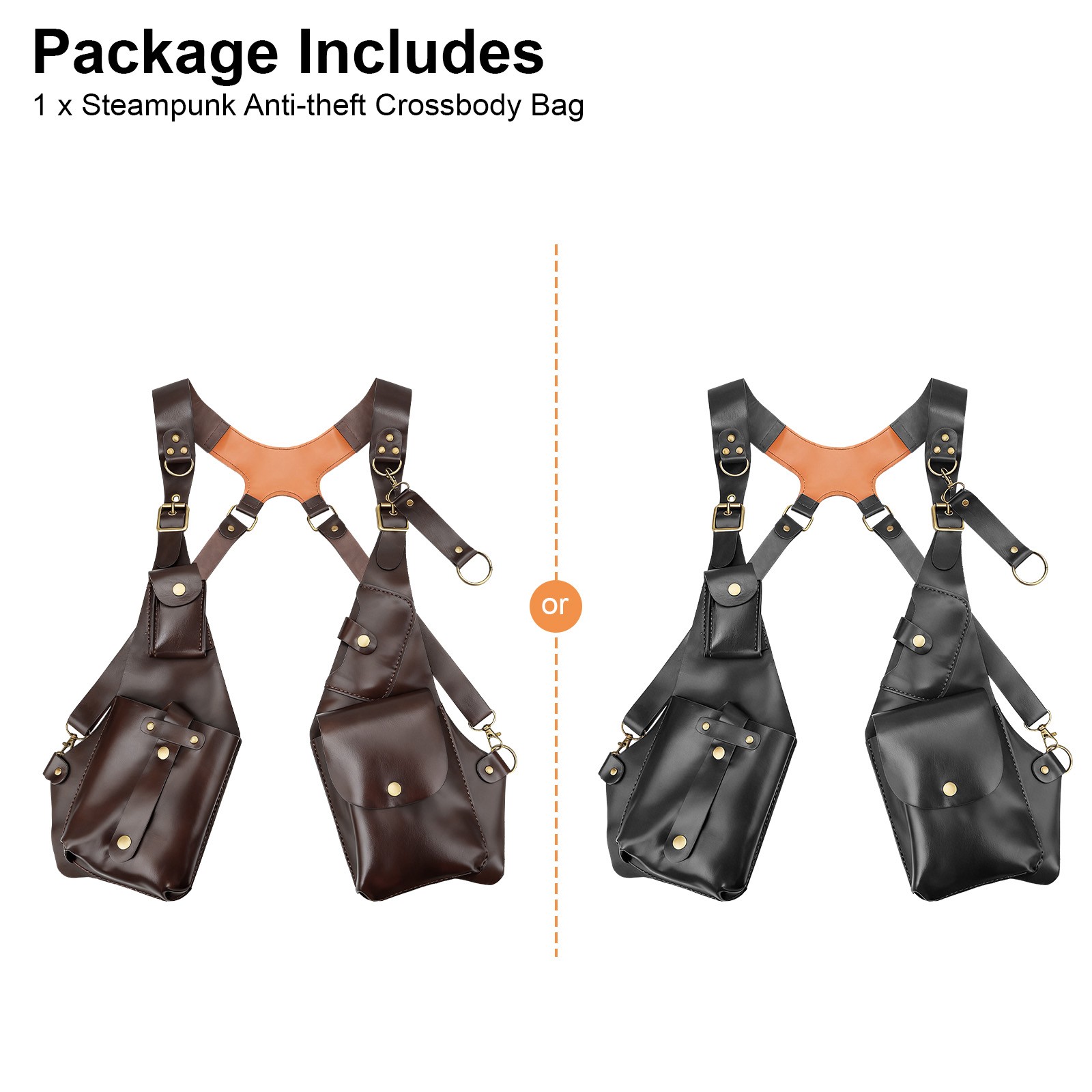 Crossbody Chest Bag Adjustable Harness Holster Double Underarm Shoulder Unisex