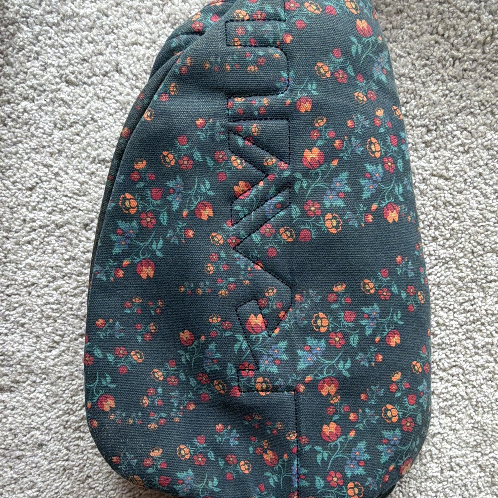 KAVU Floral Green/Multicolor Crossbody Sling Bag Zip, Adjustable Strap, Med