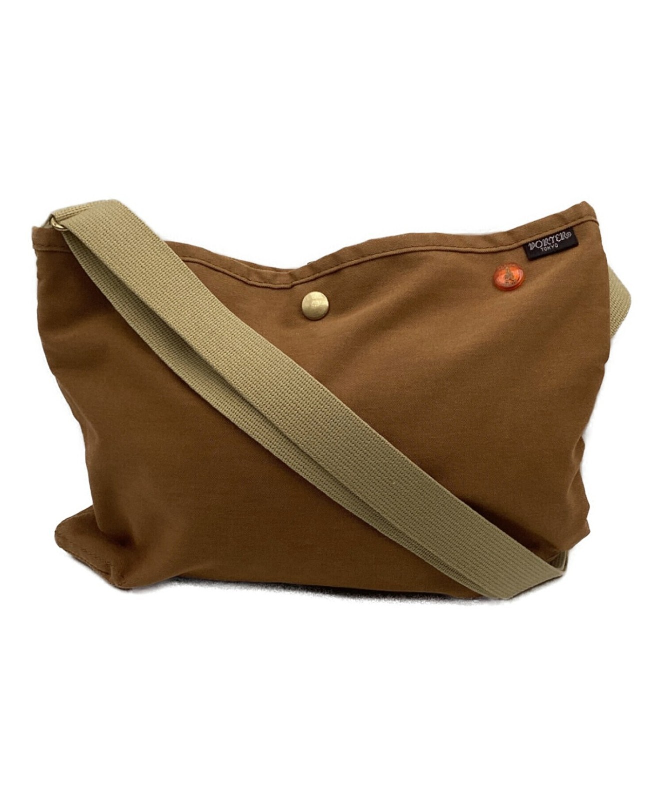 PORTER COPPI Sacoche 571-09747 Shoulder Bag Camel Yoshida Co. Used Japan t66