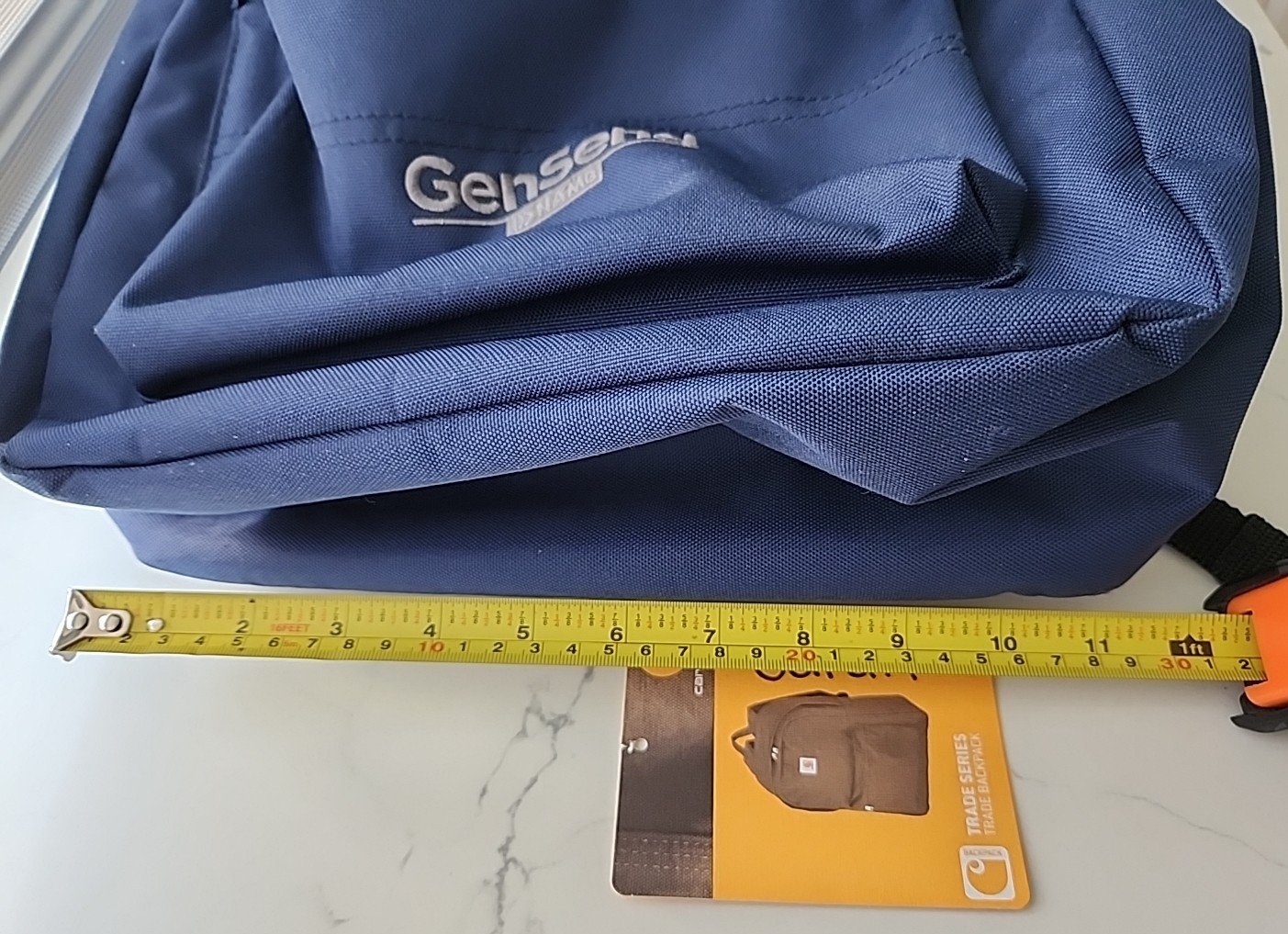 Carhartt Navy Blue Trade Series Basic Backpack GenSend Co Bag EUC 21 Liters