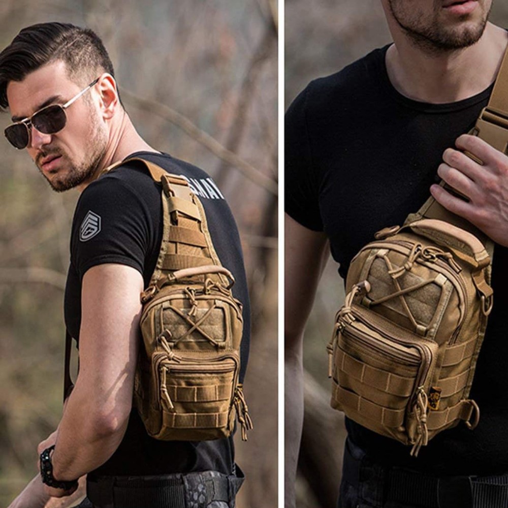 Tactical Sling Bag Pack Small EDC Molle Assault Military Army Shoulder Backpack