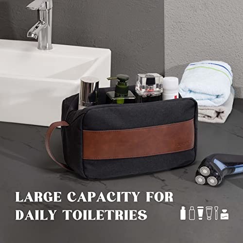 Toiletry Bag Men Water Resistant Accessories Travel Essentials Medium Bag, Black