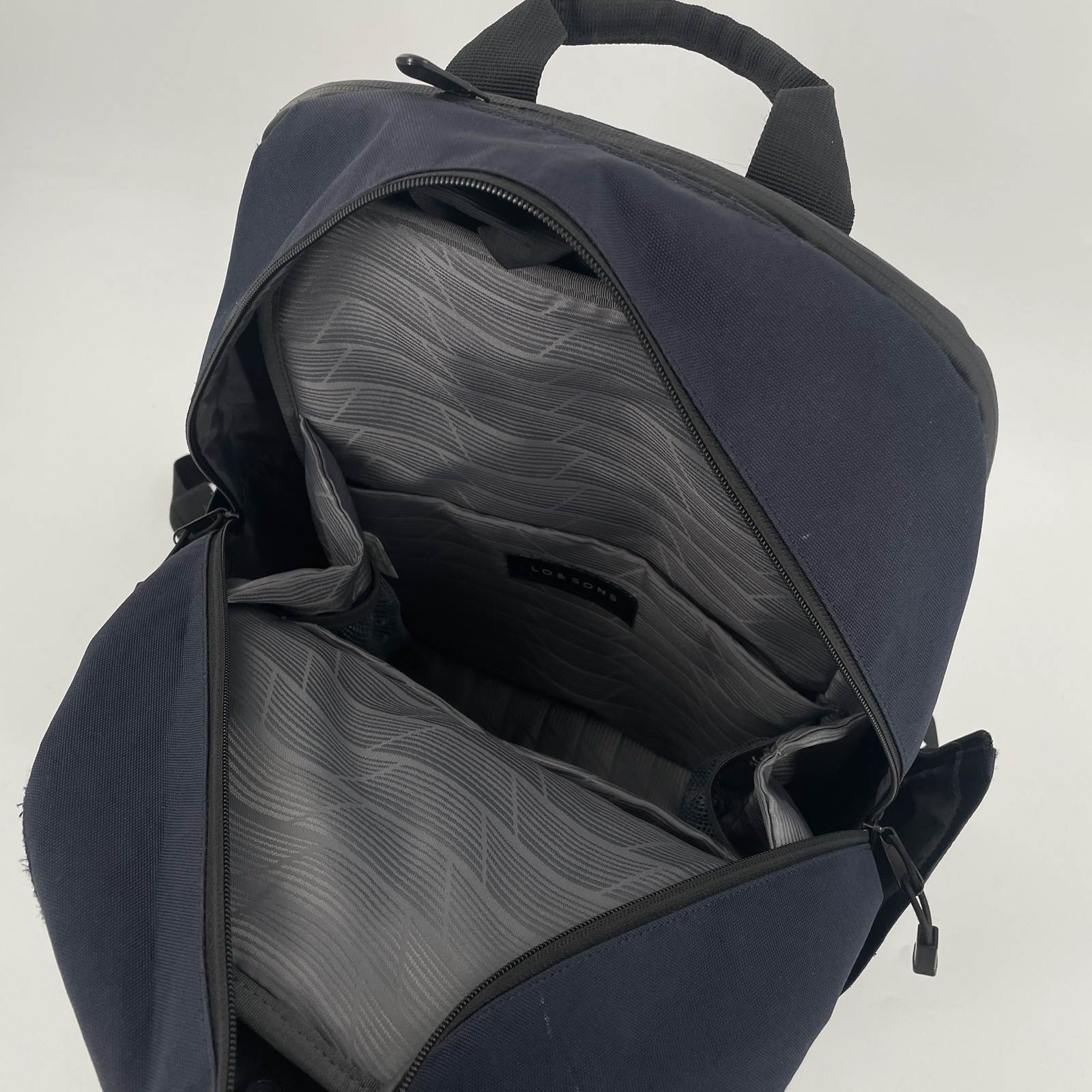 Lo & Sons The Hanover Deluxe 2 Backpack Laptop in Navy Blue -Everyday Travel Bag