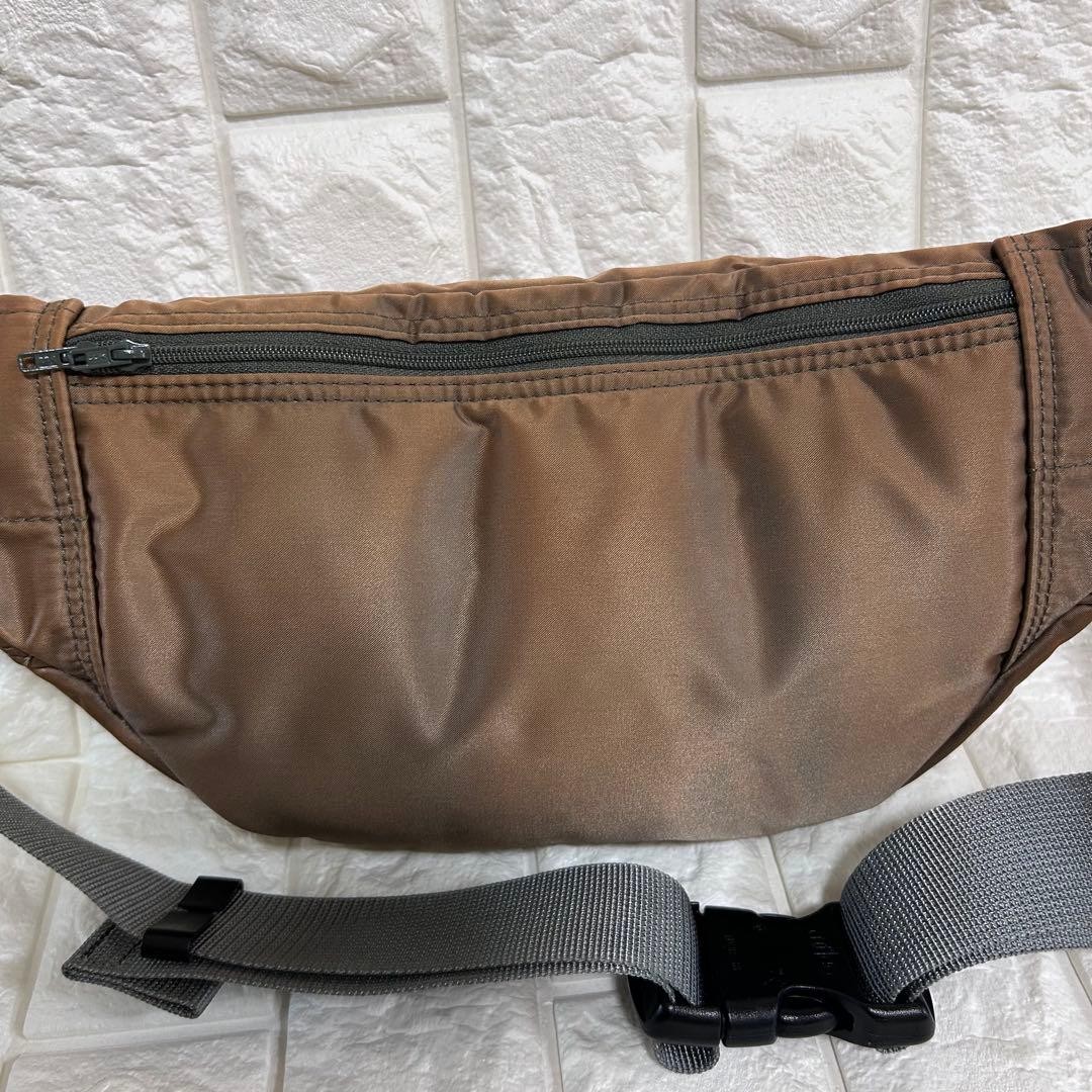 Authentic Porter Yoshida Bag Body Waist Bag Brown 20x37cm Excellent Condition