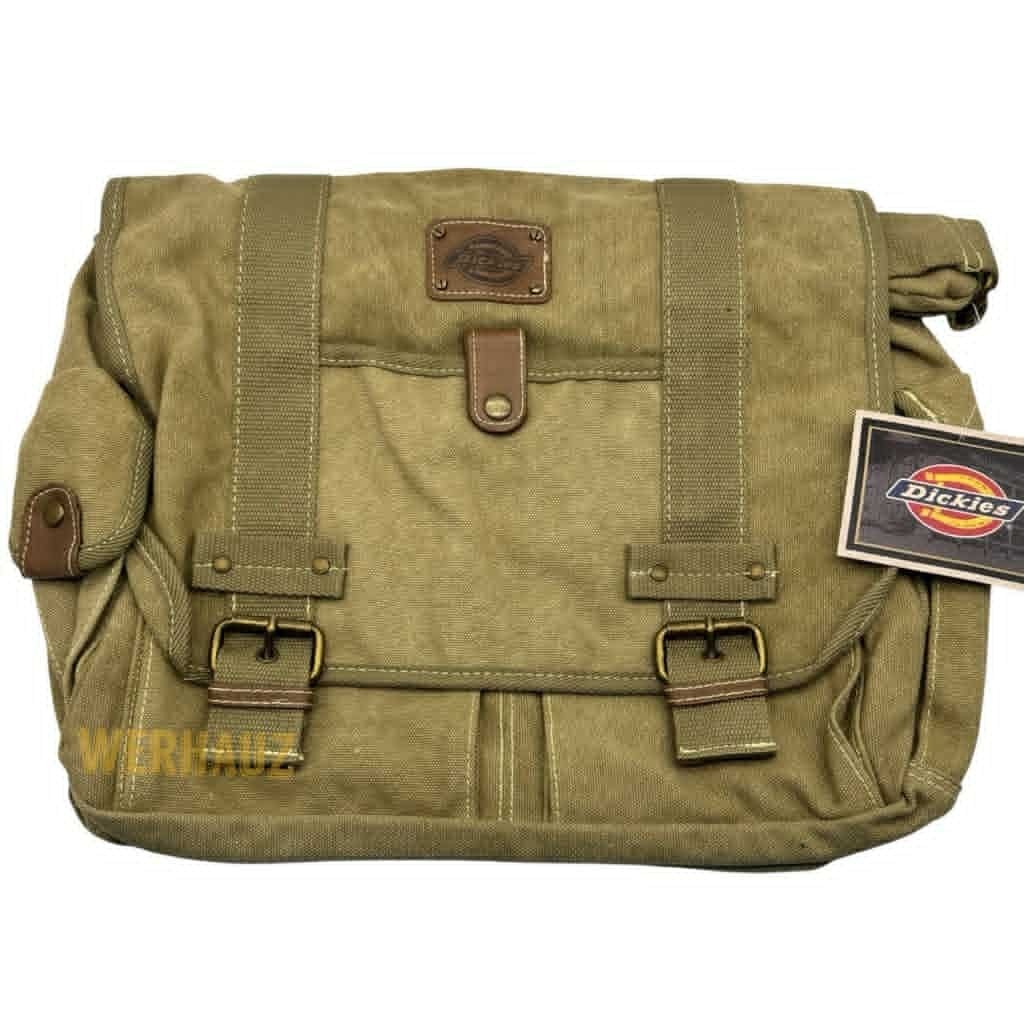Dickies Vintage Canvas Khaki Crossbody Messenger Bag