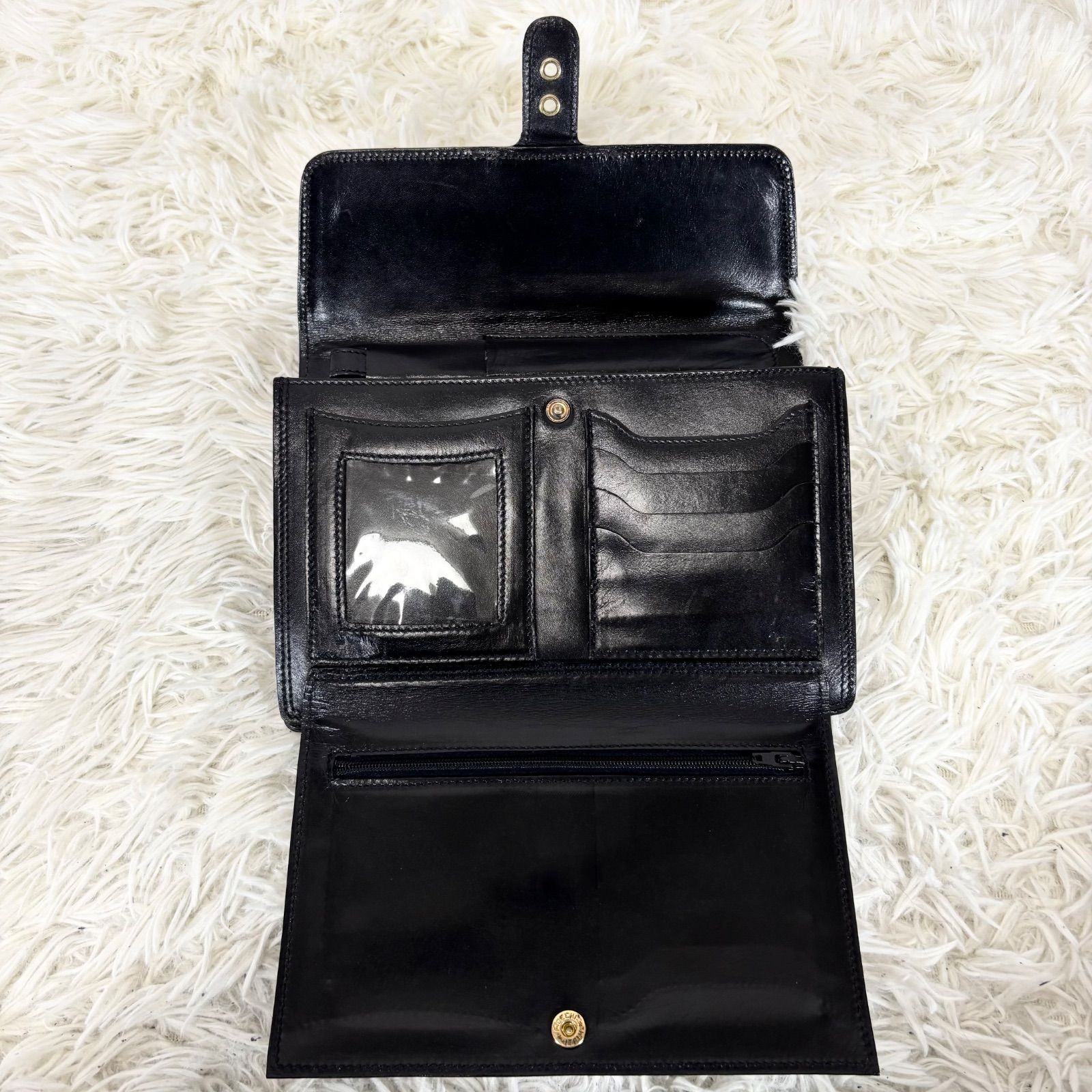BALLY Clutch Bag Multiple Compartments High Functionality Leather 18x24x4cm