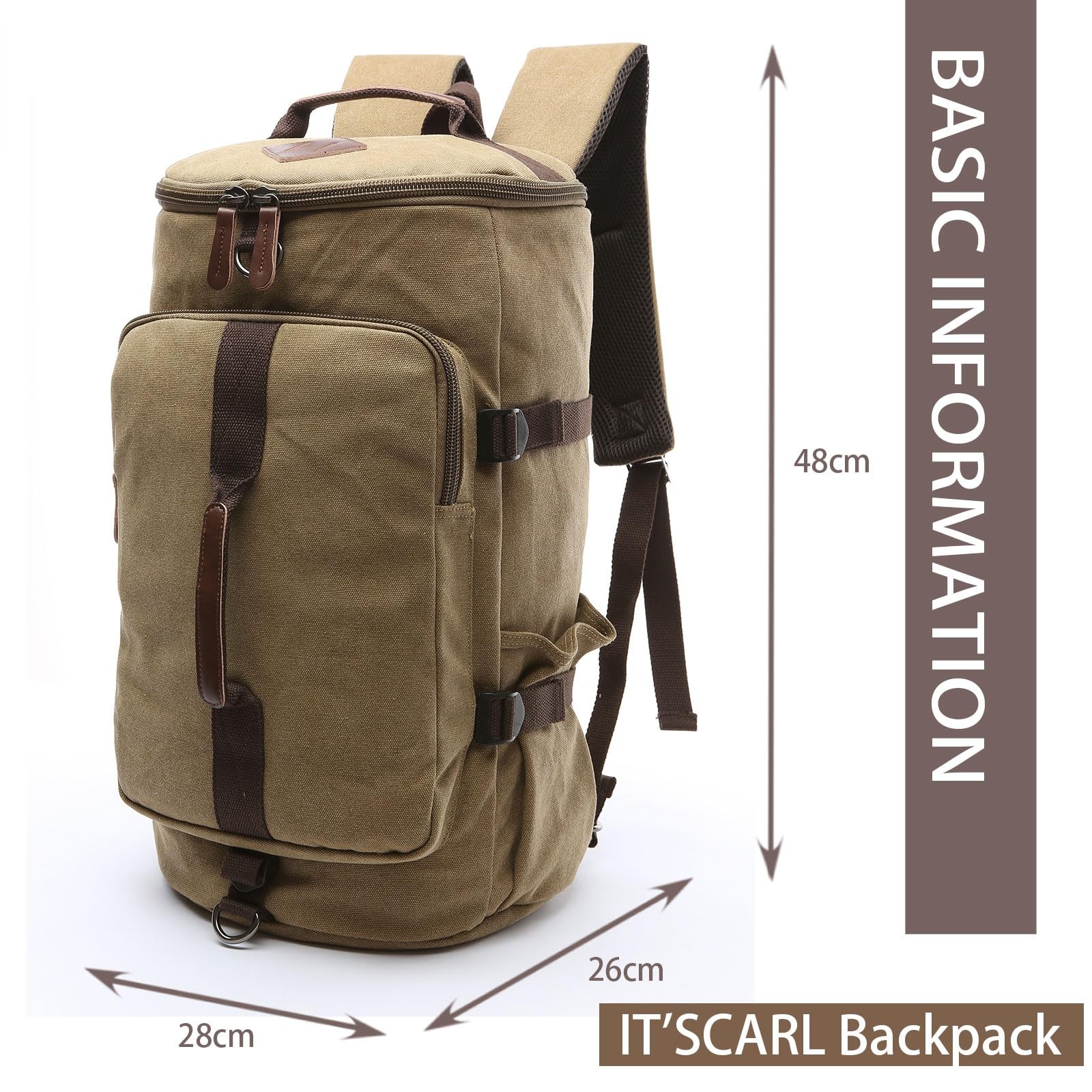 Large backpack for men,Travel backpack,Carry on, Canvas big bag,Work back pac…