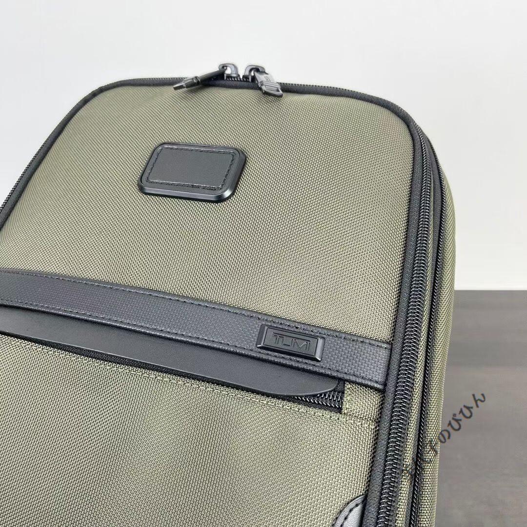 TUMI ALPHA 3 SLIM SOLUTIONS Brief pack Green Nylon Business Travel Outlet