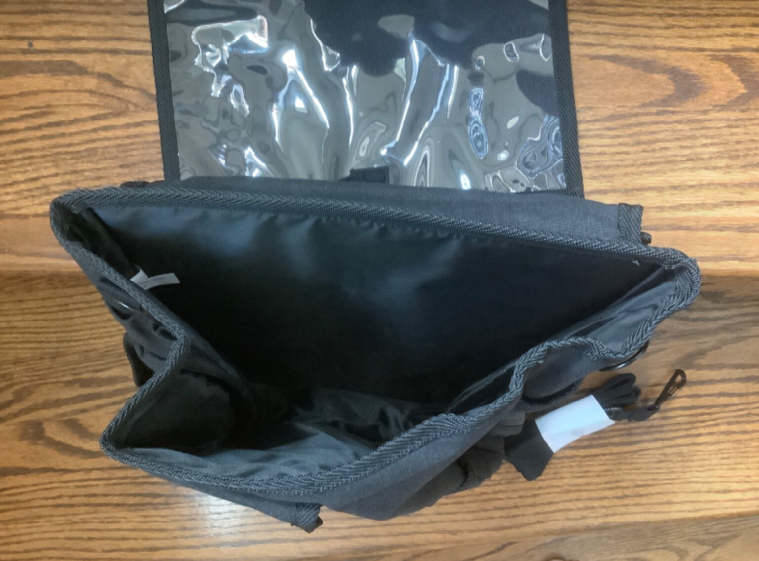 Bella Russo Messenger Travel Bag 14″ Black Canvas (New)