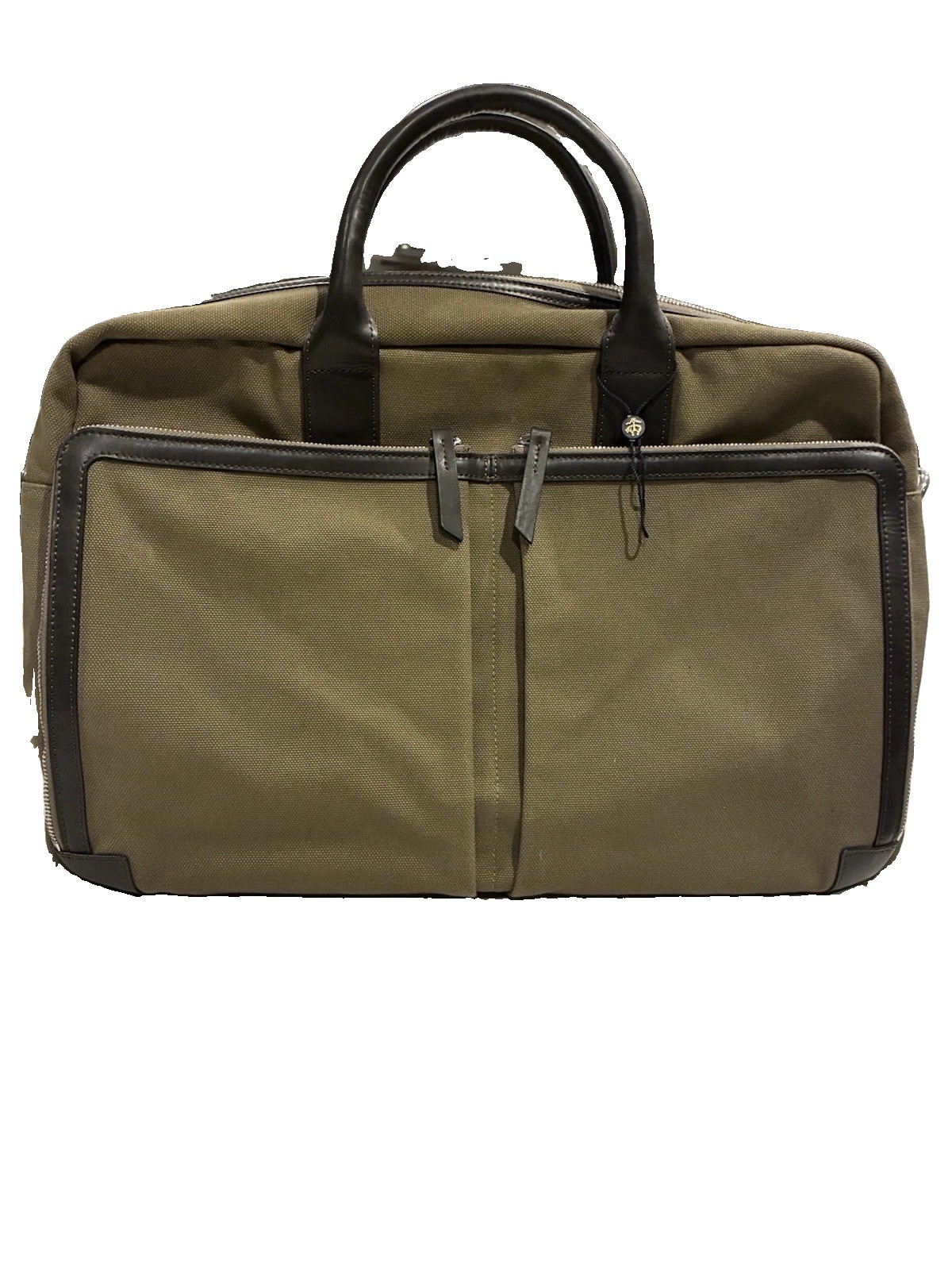 New – Messenger Bag Briefcase – Canvas and Leather- Shoulder Bag for Men
