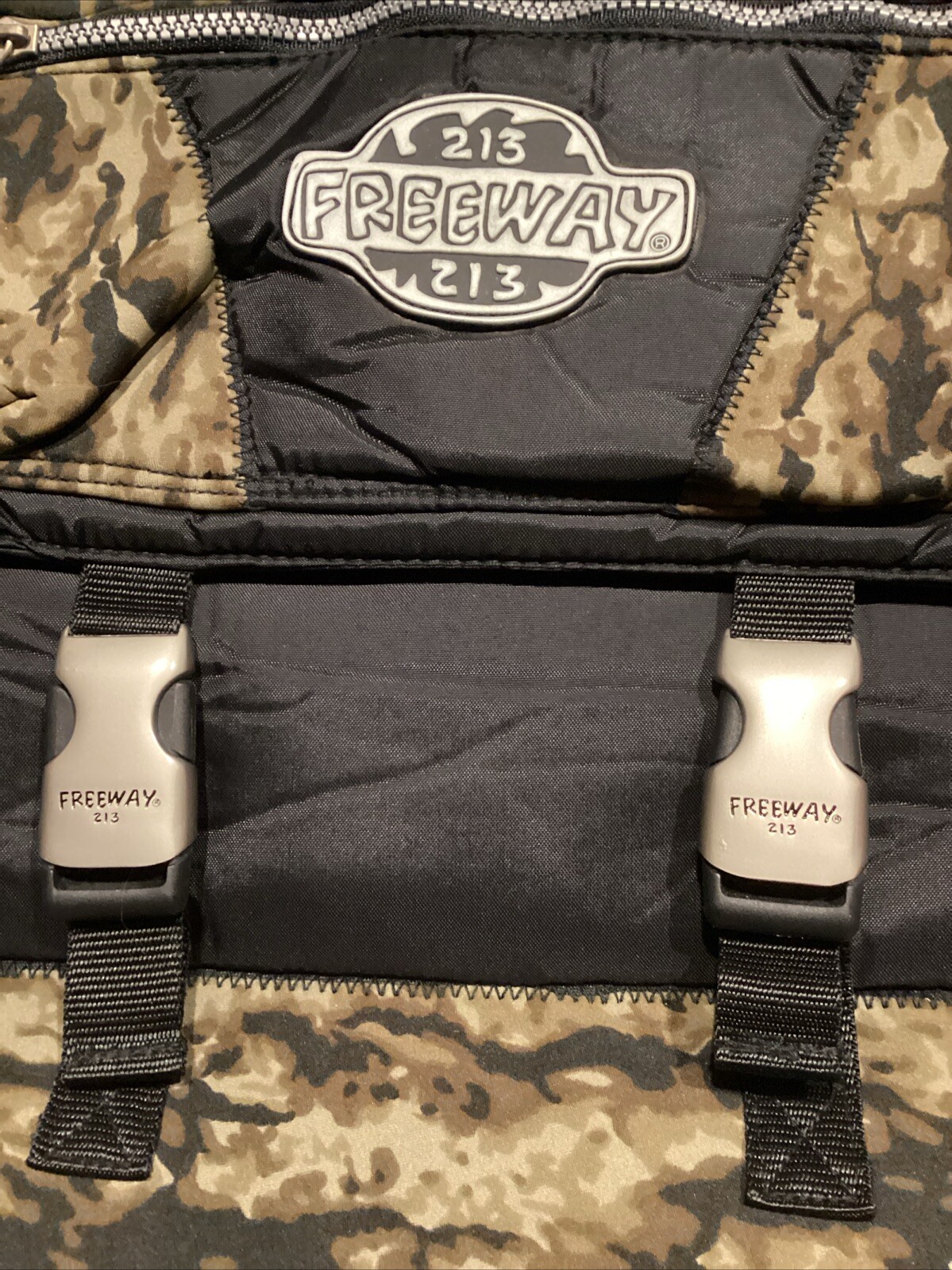 213 Freeway Black Messenger Bag Camouflage