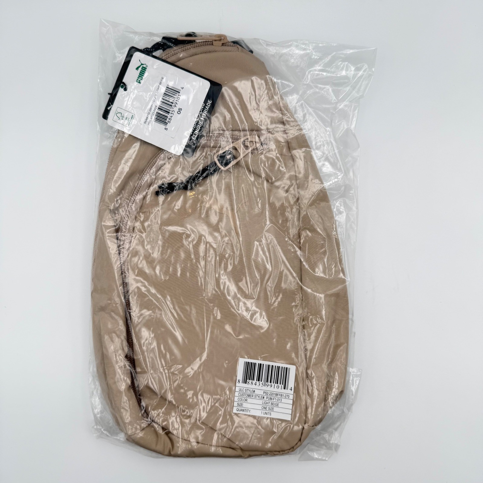 Puma Sling Bag Light Beige Crossbody Backpack PS2-2201BFFB1-270 One Size NEW