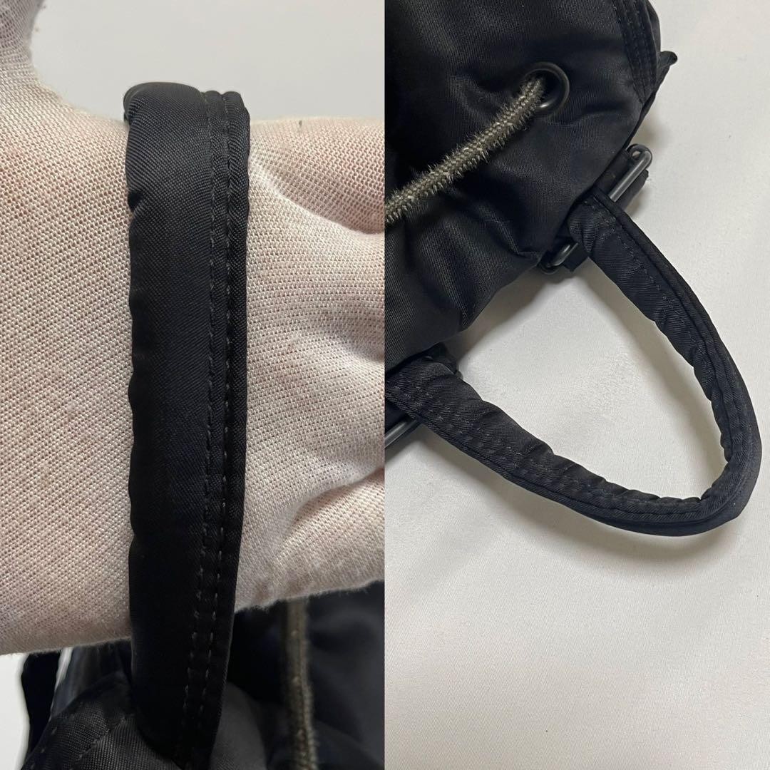 PORTER TANKER Backpack Nylon Black Used 37.5cm 28 to 32cm Authentic