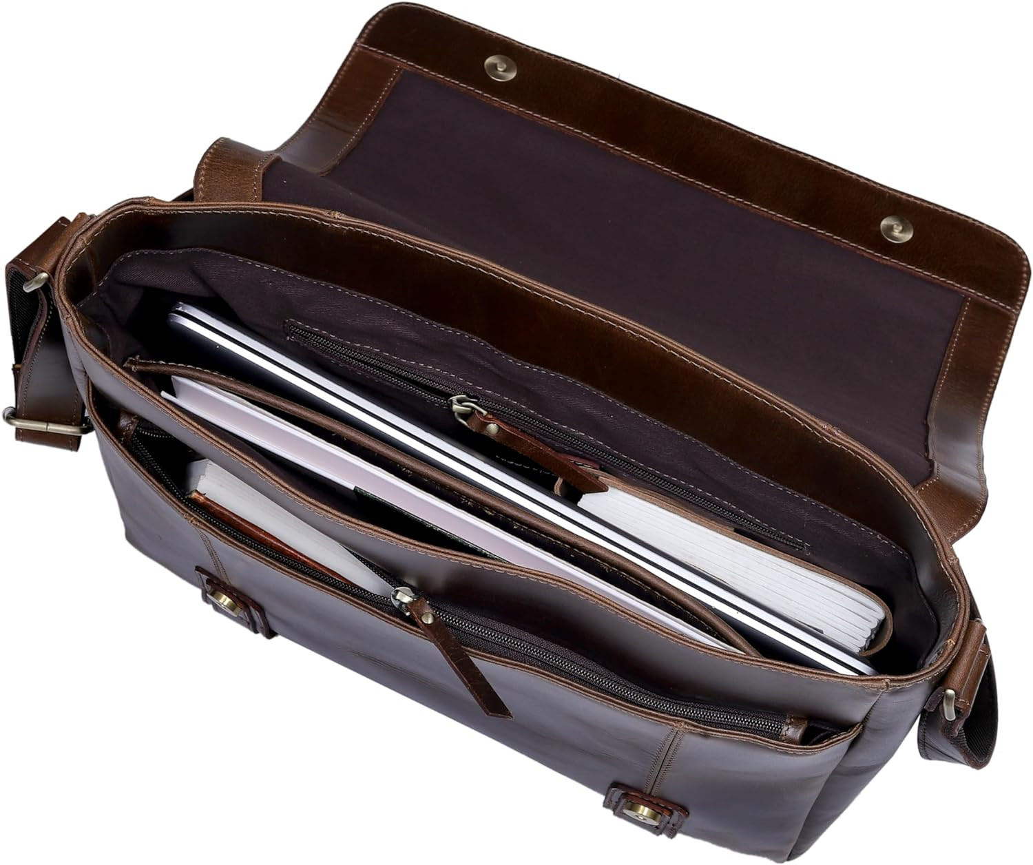 Leather Messenger Bag for Men and Women – Laptop Briefcase Bag for College – Bes