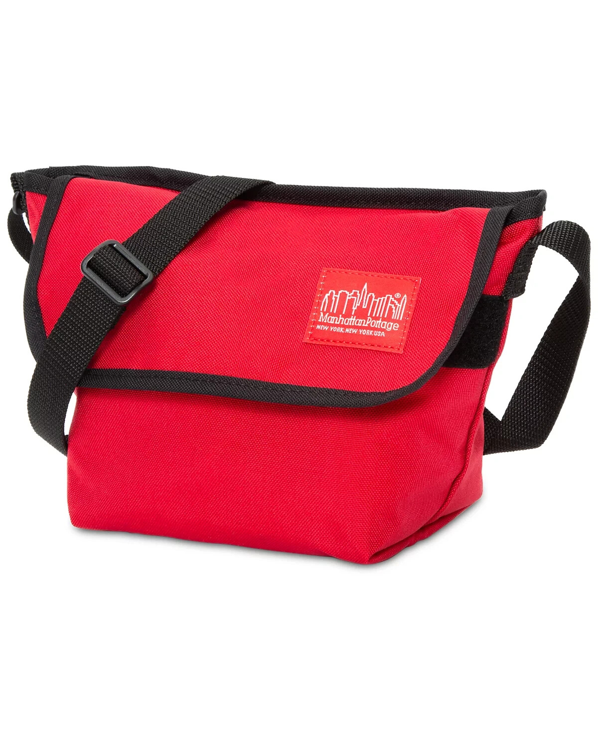 Manhattan Portage Mini Nylon Messenger Travel Bag Water-Resistant Red