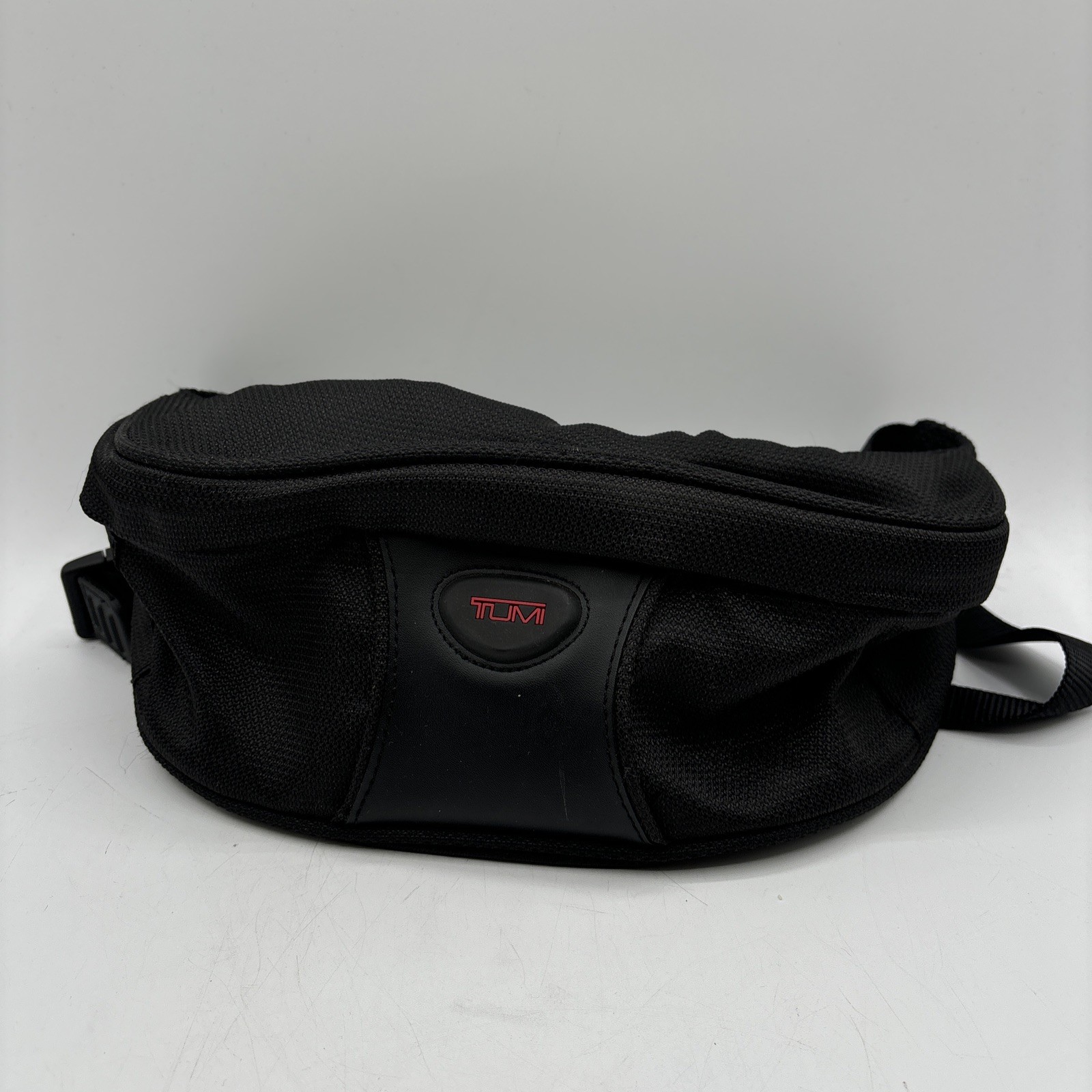 Tumi T2 Pewter Ballistic Nylon Fanny Pack Unisex Adults Black Belt Bag Pouch