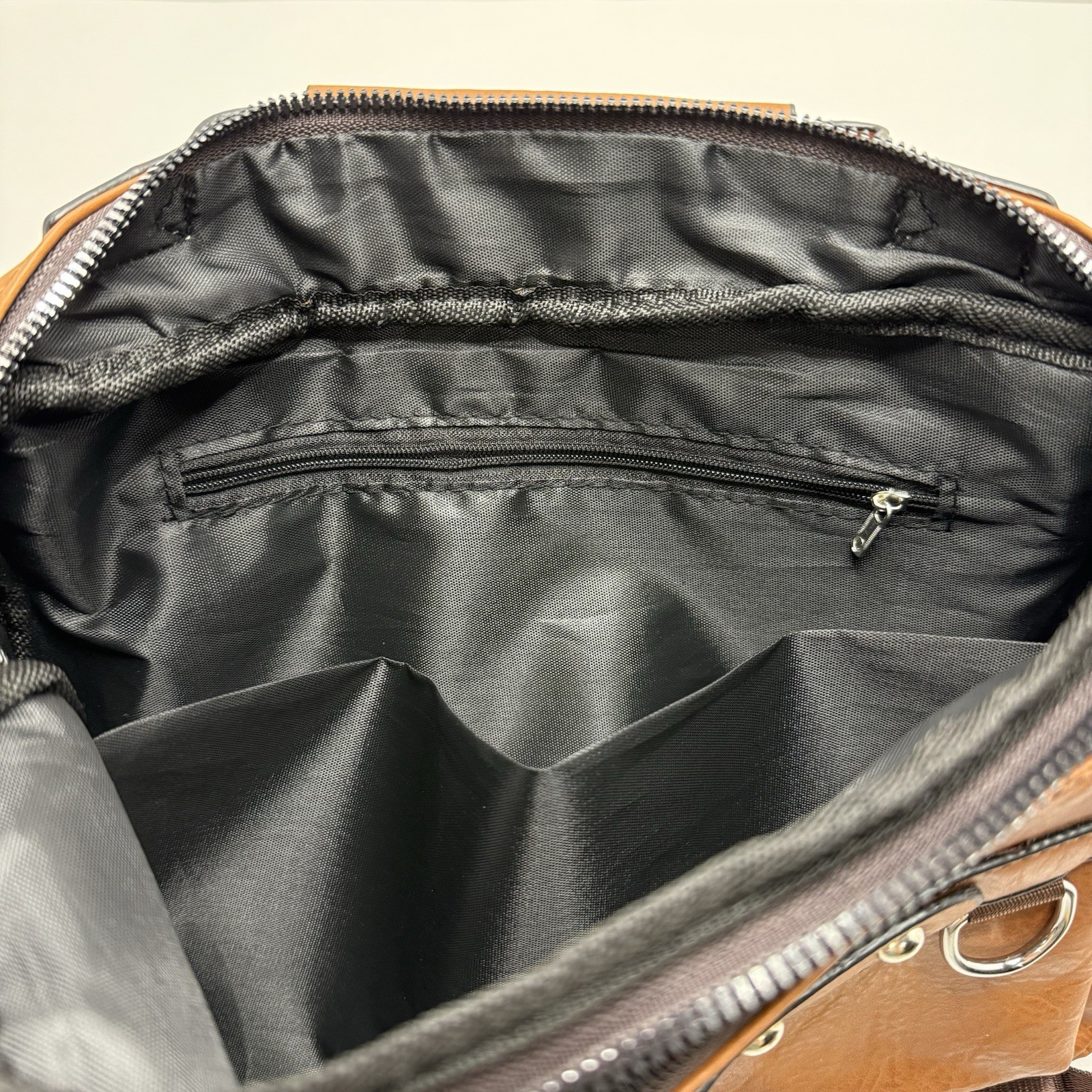 Weixier Crossbody Bag Men’s Adjustable Shoulder Bag- Brown Faux Leather Satchel