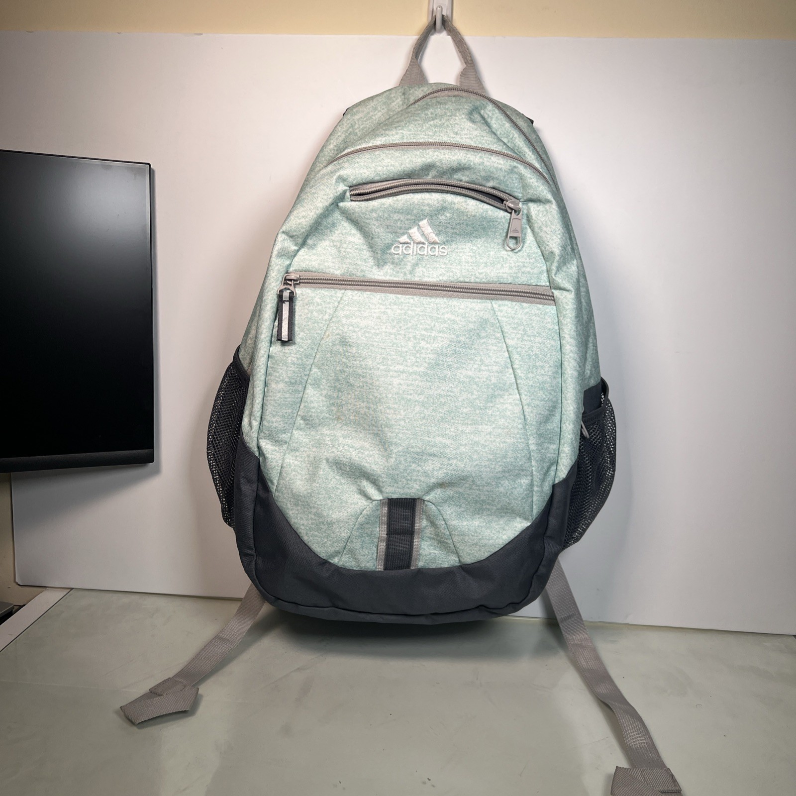 Adidas Backpack Defender Light blue 4 Zippers