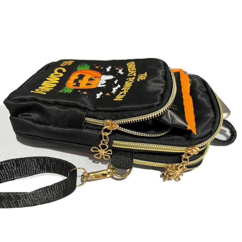 Halloween Pumpkin Crossbody Bag Mini Phone Purse Coin Wallet Shoulder Pouch Cute