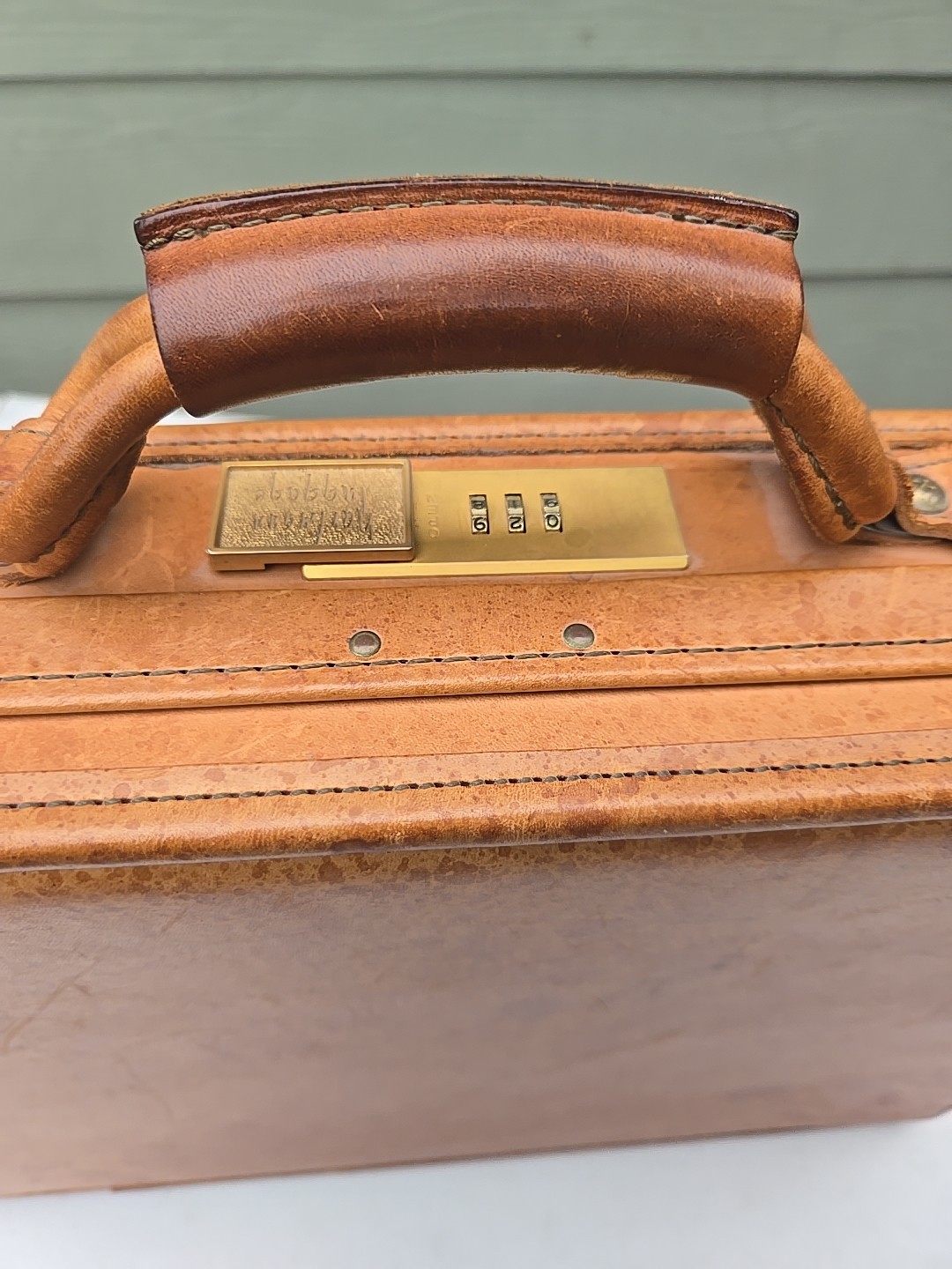 Vintage Hartmann briefcase leather attache tan brown classic business