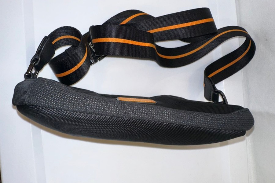 Tumi McLaren Lumin Utility Pouch Sling Crossbody Waist Bag Black Orange Travel