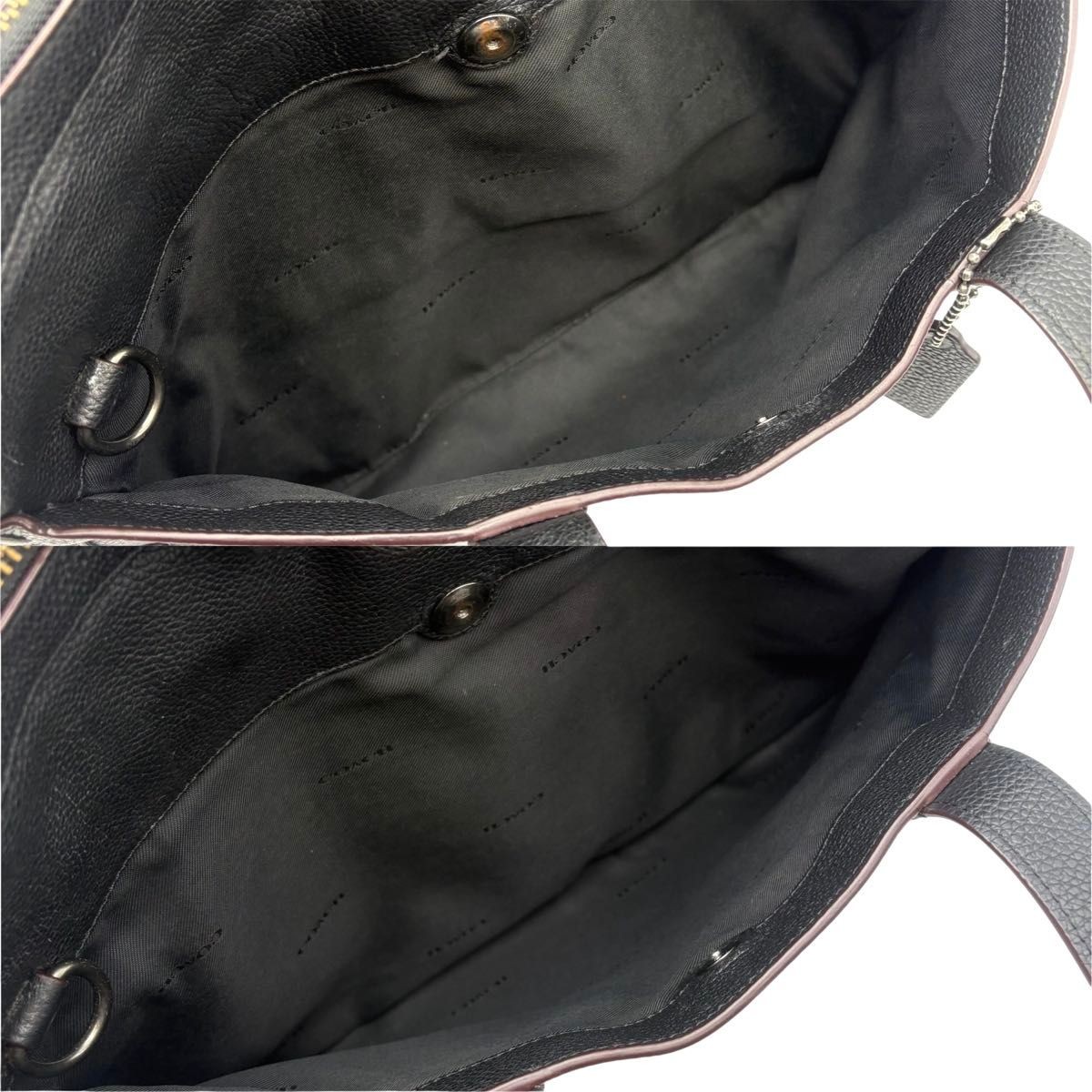 COACH Metropolitan Briefcase Black Leather Men Business Handbag 72318