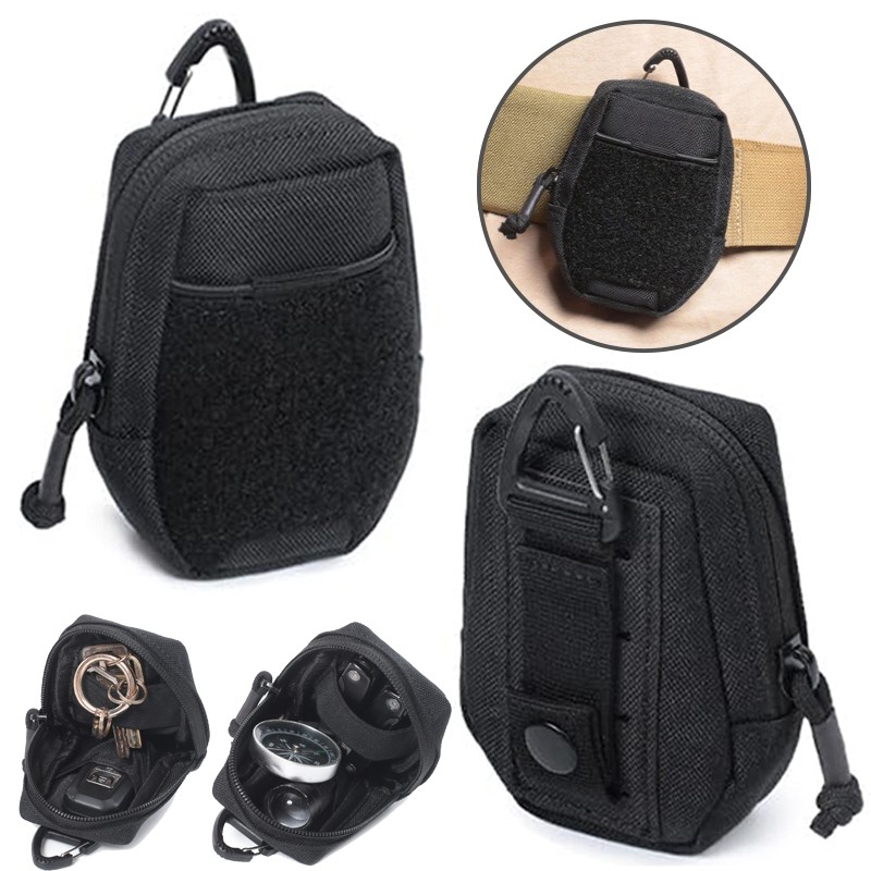 Tactical Mini Wallet Molle EDC Pouch Small Coin Purses Bag Key Small Waist Bag