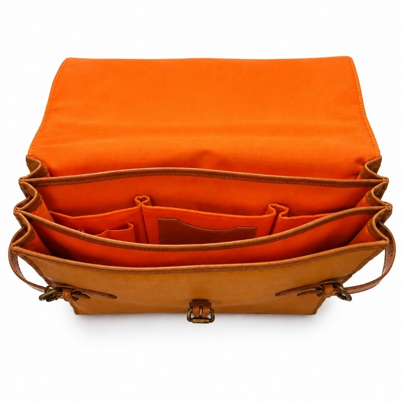 Mulholland Leather Shoulder Messenger Bag Tan Brown Genuine Leather Satchel 13×1
