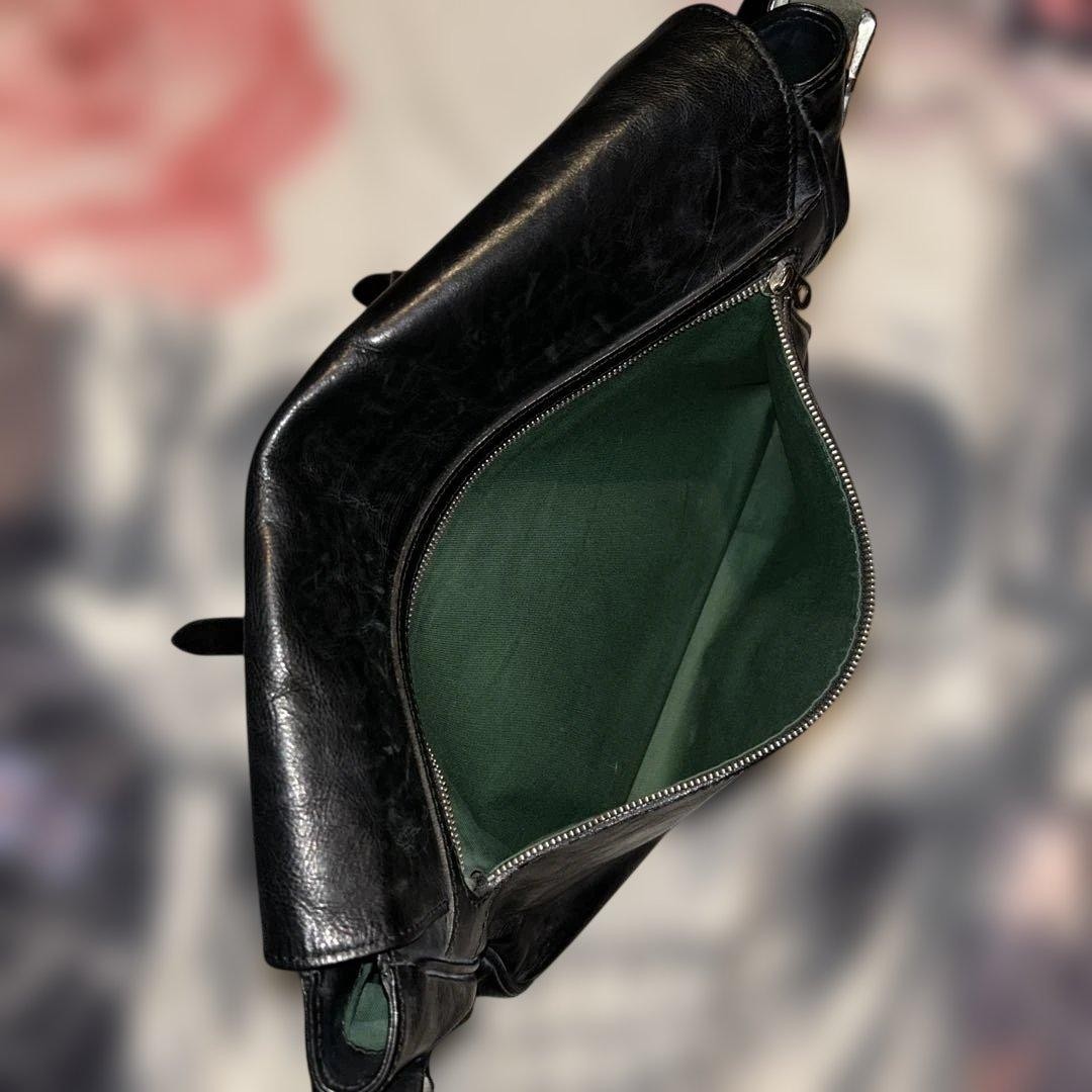 SOMES Saddle Shoulder Bag Leather Unisex Crossbody Used