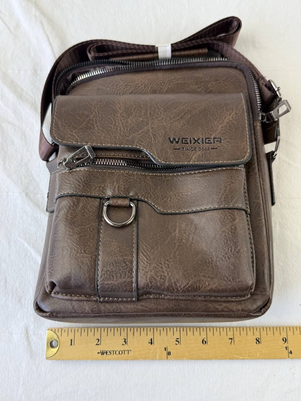 NEW WEIXIER Men Crossbody Bag Shoulder Bag PU Leather Messenger Bag Handbag