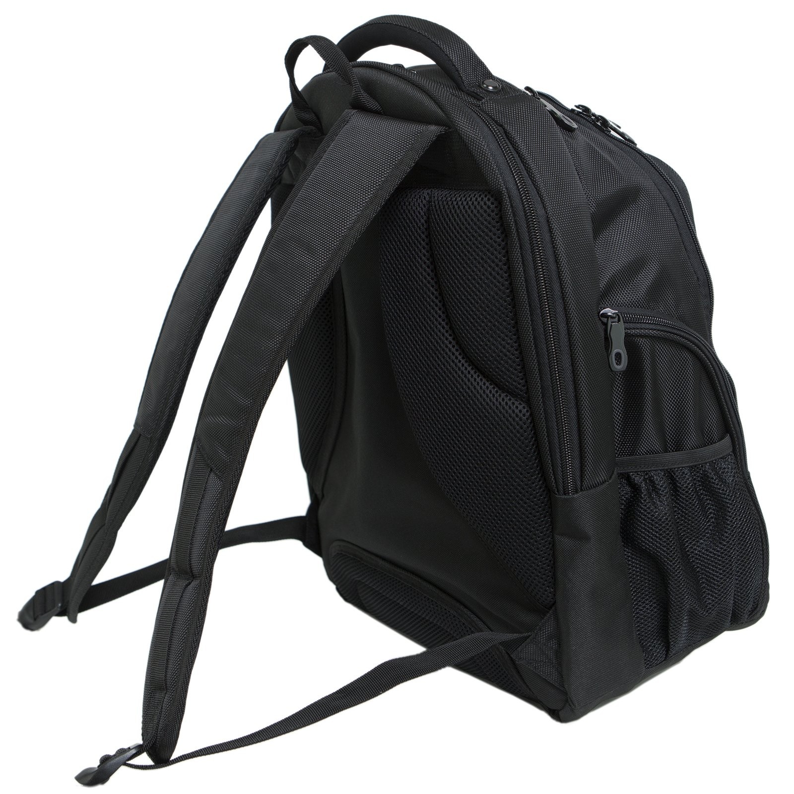 15.6″ Laptop Backpack with Sleeve, Durable Black Design for School or Travel