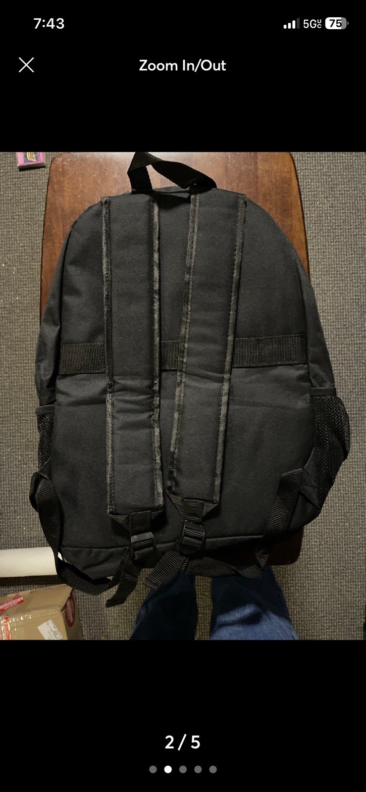 4imprint Black Backpack Zip Closure, Adjustable Straps, Pockets for Travel