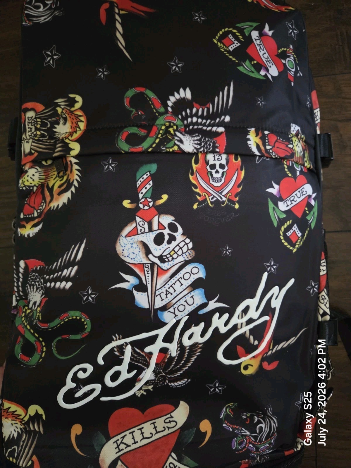 Ed Hardy Multifunctional Travel Duffle Bag/Backpack,Suitcase, **READ** Hvy Duty