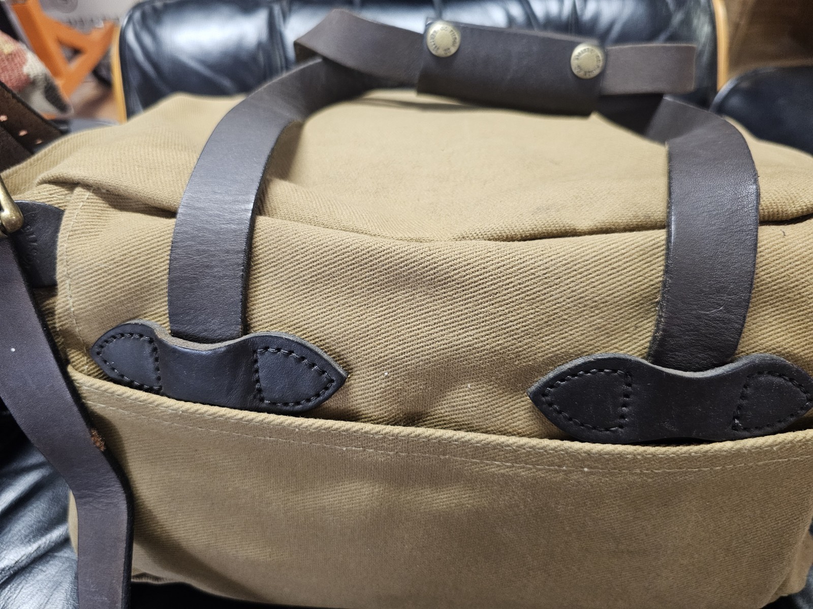 Rare FILSON 264 Compartment Bag. Heavy Duty Twill,bridle Leather Discontinued