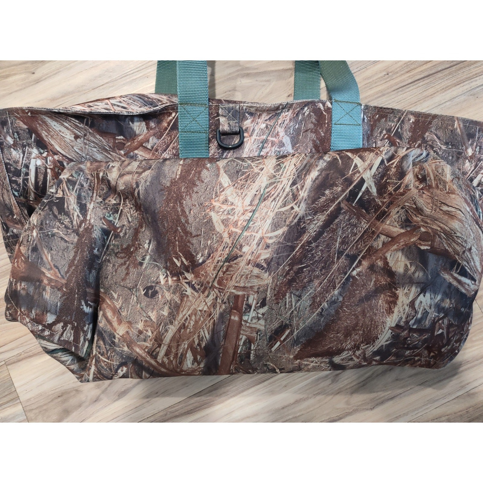 LL Bean Mossy Oak Duck Blind Camo Duffle Bag Green Brown 0YN30 Hunting Travel