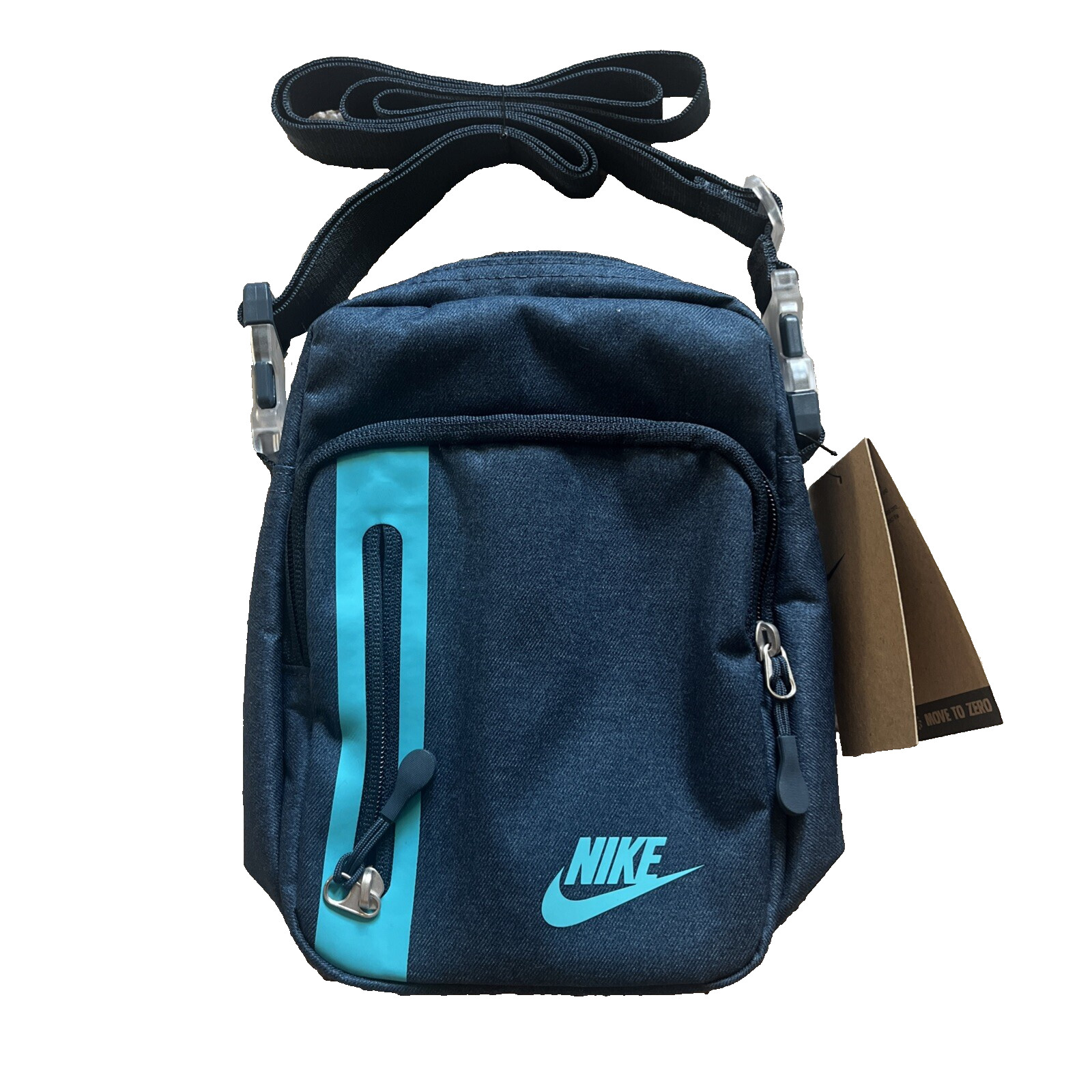 Nike Elemental Premium Crossbody Bag Sports Navy Blue Green 4L DN2557 478
