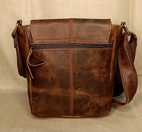 Buffalo Leather Crossbody Messenger Bag Purse Satchel Handbag Sling Bags 9 In