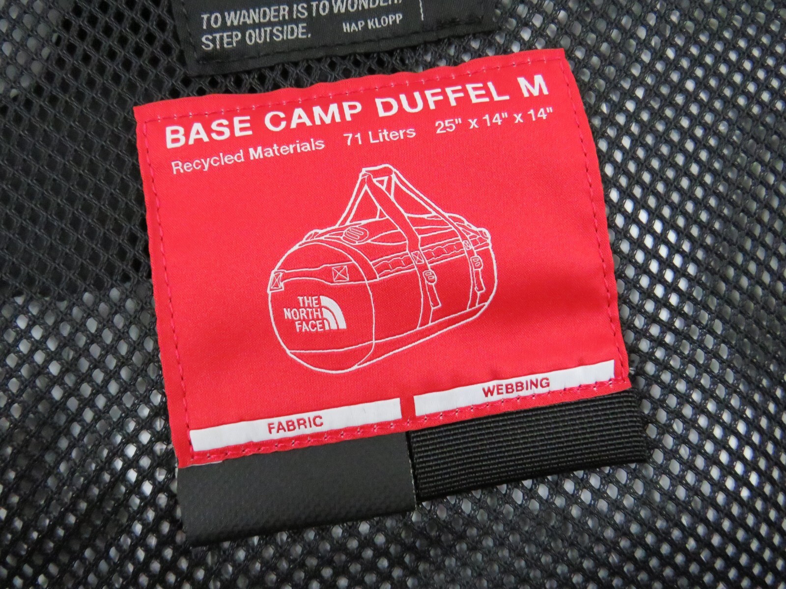 The North Face Medium Base Camp Duffel Packable Travel Backpack – Black / White