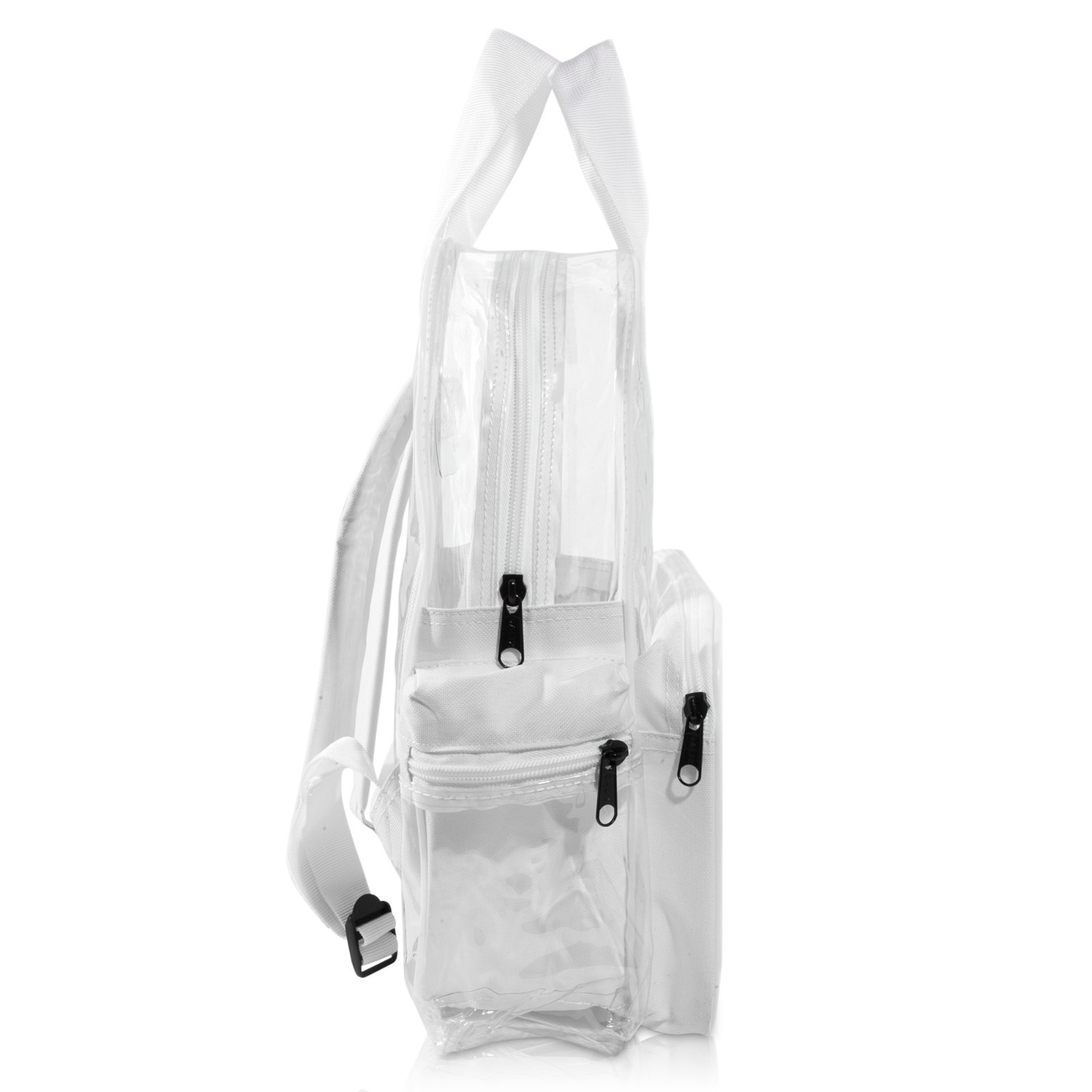 DALIX Clear Backpack School Pack See Through Bag in White Free Shipping