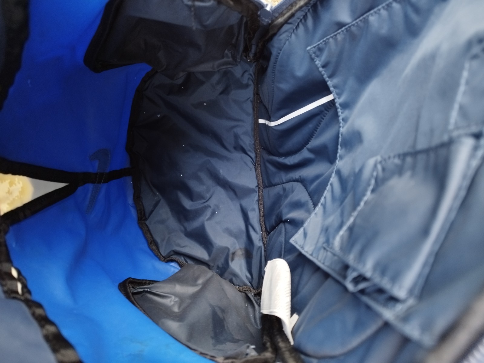 Vintage Nike Y2K Blue Technical Backpack – Center Swoosh – Retro Streetwear Bag